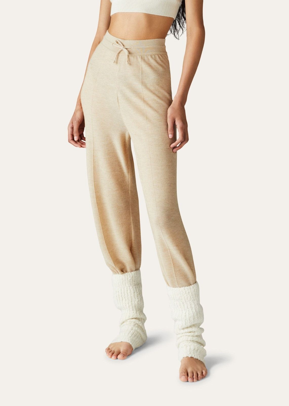 Loro Piana o1srvl11e1125 FAN6200 Cocooning AF Pant in Beige Size 26" / US 2 / IT 38 - 2 Thumbnail