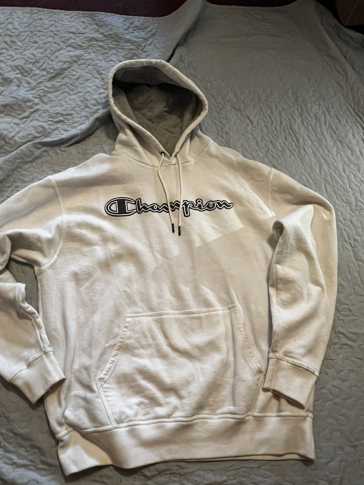 Champion × Vintage White Champion Hoodie Size US XL / EU 56 / 4 - 1 Thumbnail