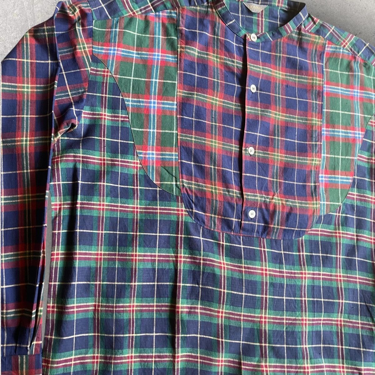 Comme des Garcons Homme Vintage 80’s Plaid Tartan Oversize Pull Over Shirt Size US M / EU 48-50 / 2 - 3 Thumbnail