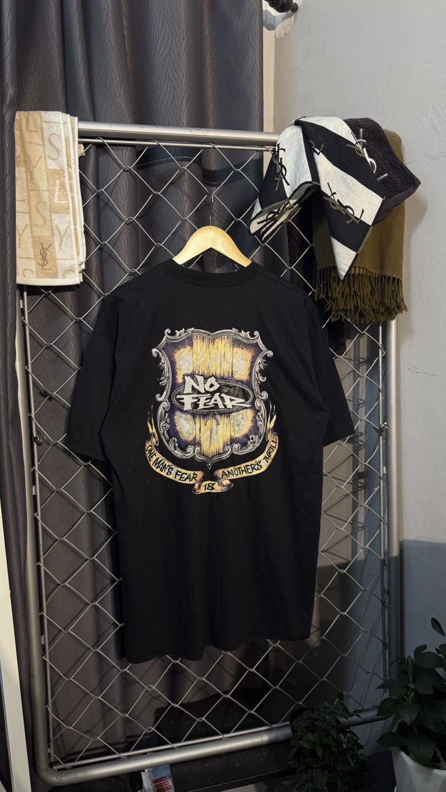 No Fear VINTAGE NO FEAR "One Man's Fear Another's Thrill" tshirt Size US L / EU 52-54 / 3 - 2 Thumbnail