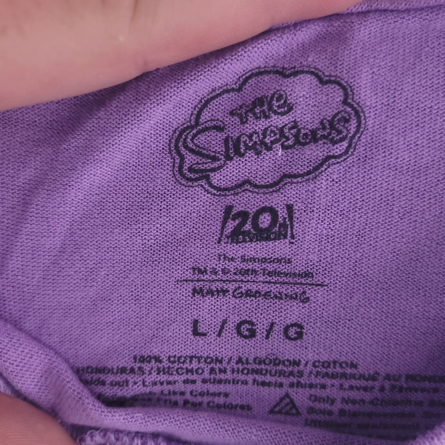 Vintage The Simpsons Shirt Mens Large Purple Meme Homer Bushes Short Sleeve SLim fit Size US L / EU 52-54 / 3 - 3 Thumbnail