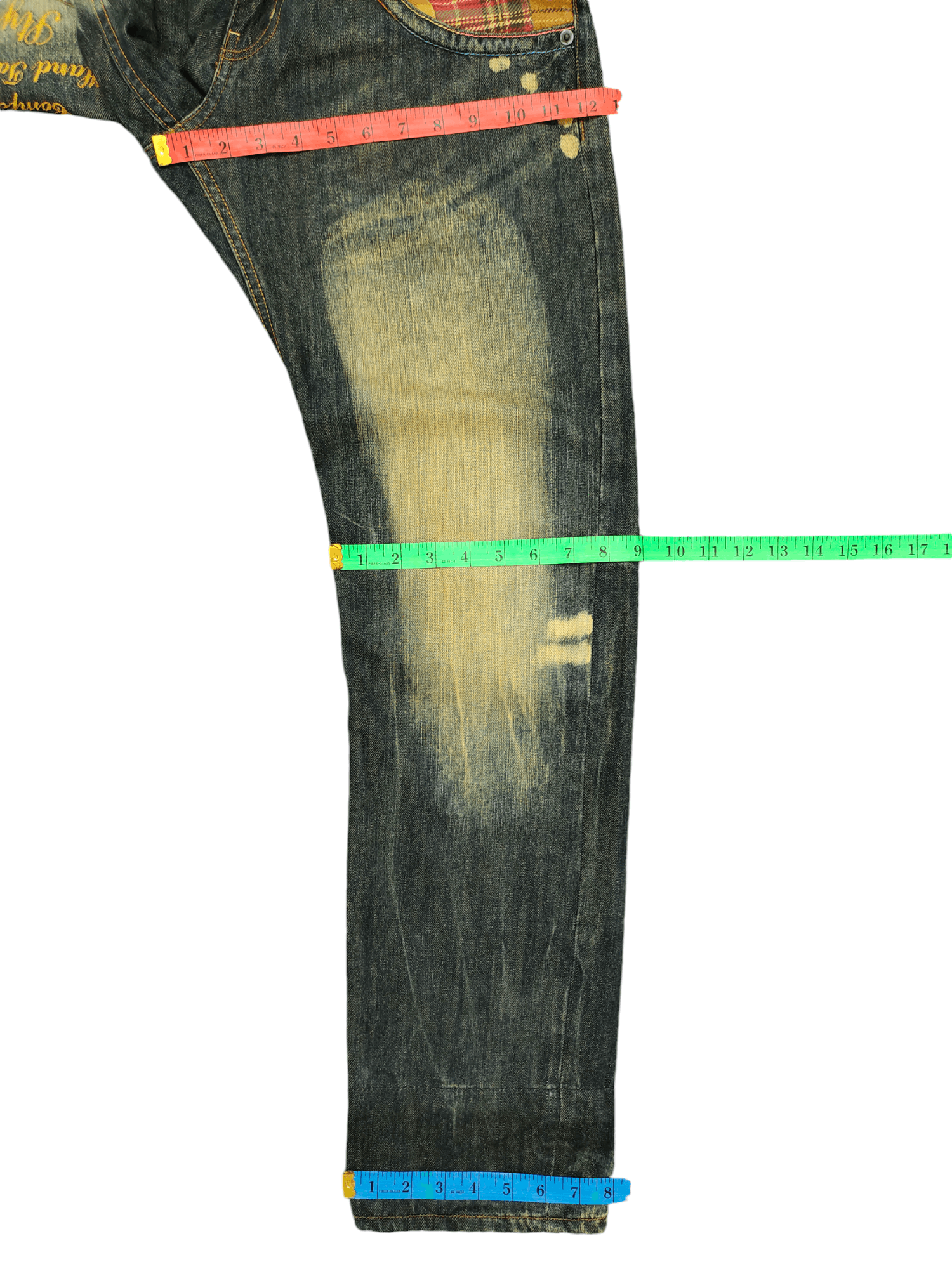If Six Was Nine Japanese Memory Special Double Waist Jean Kapital Ppfm Style Size US 31 - 10 Thumbnail