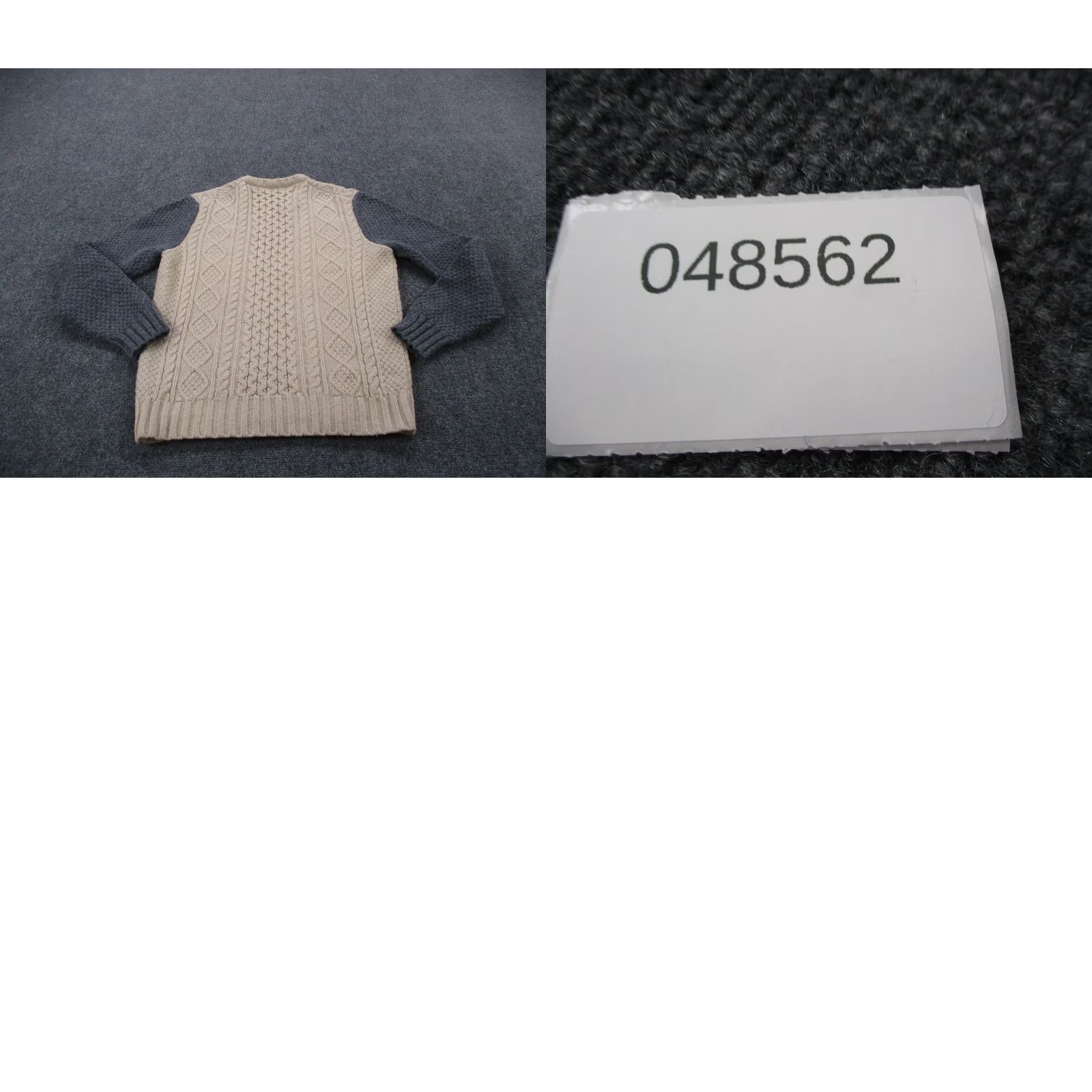 Todd Snyder Todd Snyder Sweater Mens M Beige Gray Lambs Wool Cable Knit Pullover Size US M / EU 48-50 / 2 - 8 Thumbnail