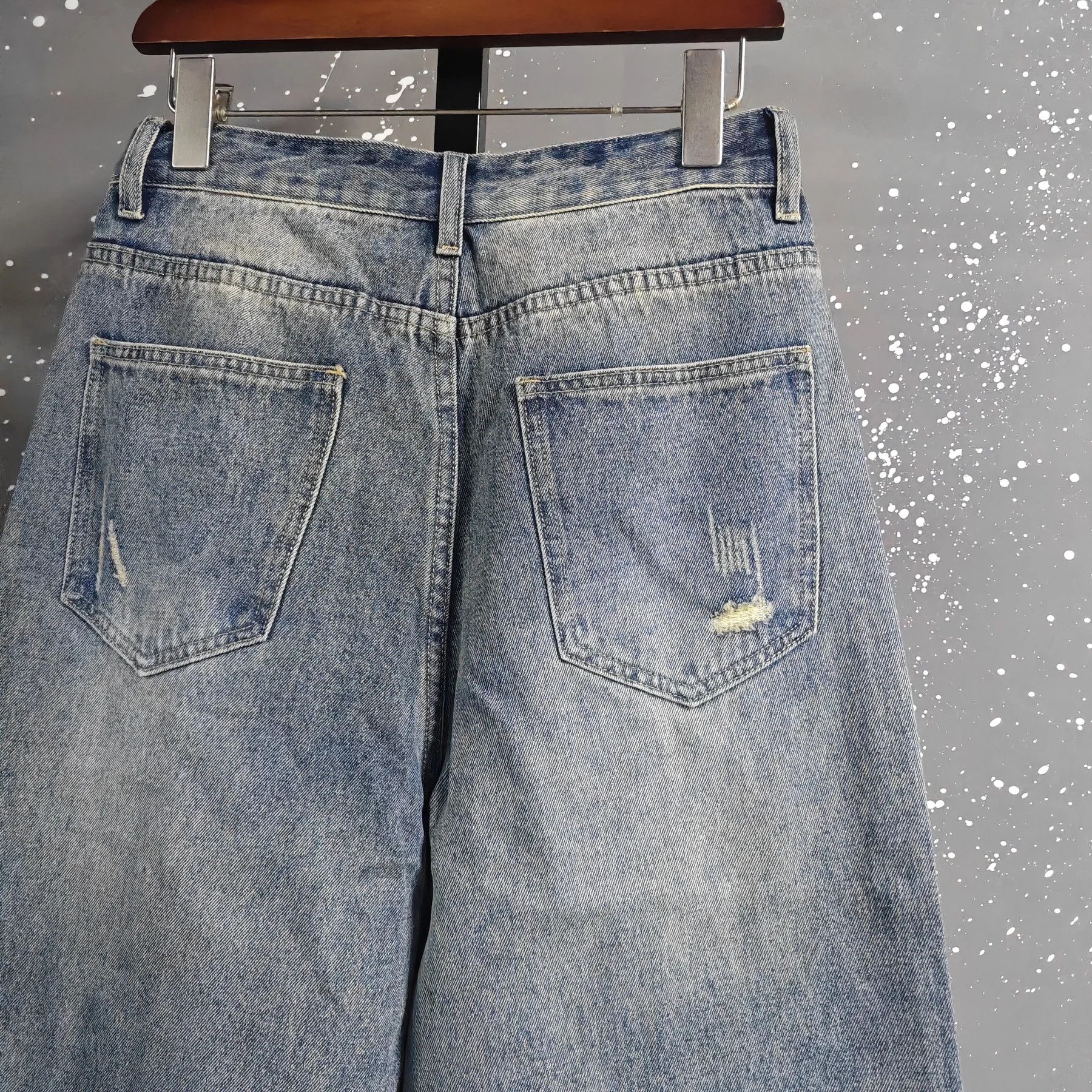 Japanese Brand Wide Leg Denim – Blue– Relaxed Fit Size US 30 / EU 46 - 8 Thumbnail