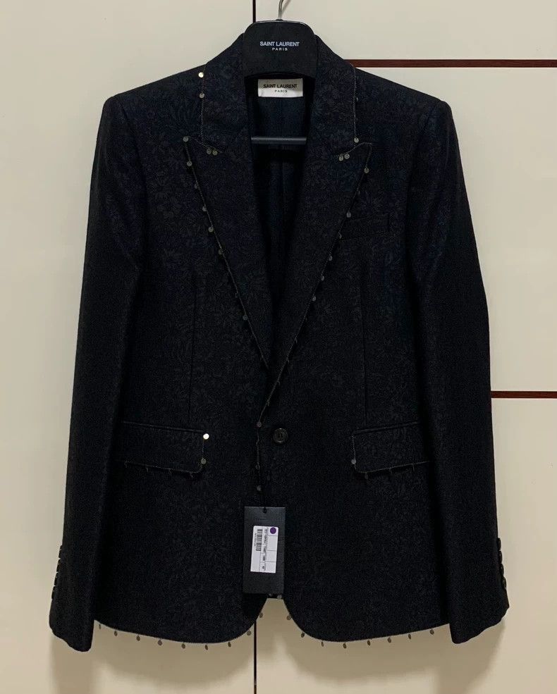 Saint Laurent Paris Saint Laurent Paris Saint Laurent Black Floral Chain Blaze Size XXL / US 16-18 / IT 52-54 - 1 Thumbnail