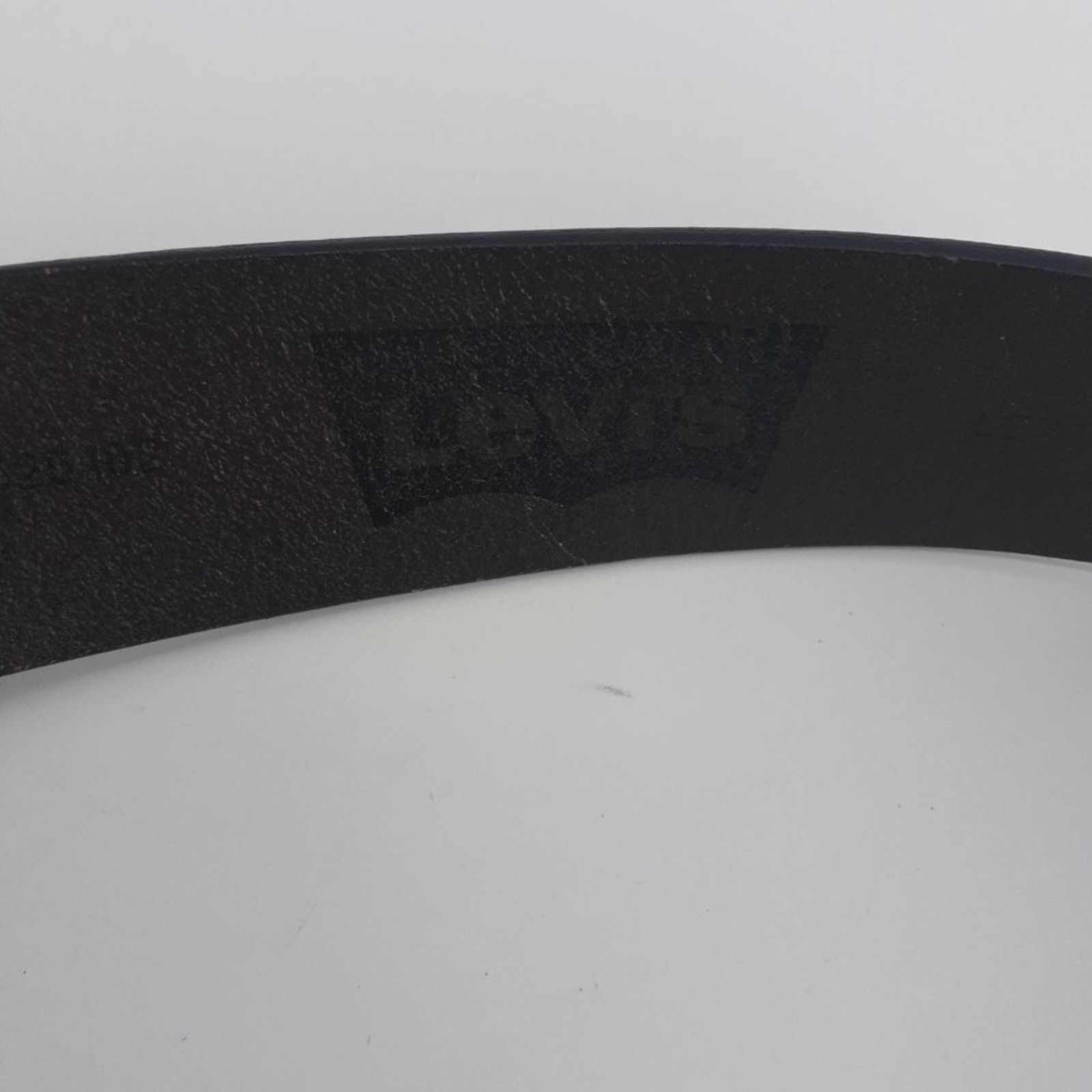 Levi's Levi's Men's Leather Dark Belt Brown Silver Tone Size 40 Size 40 - 6 Thumbnail