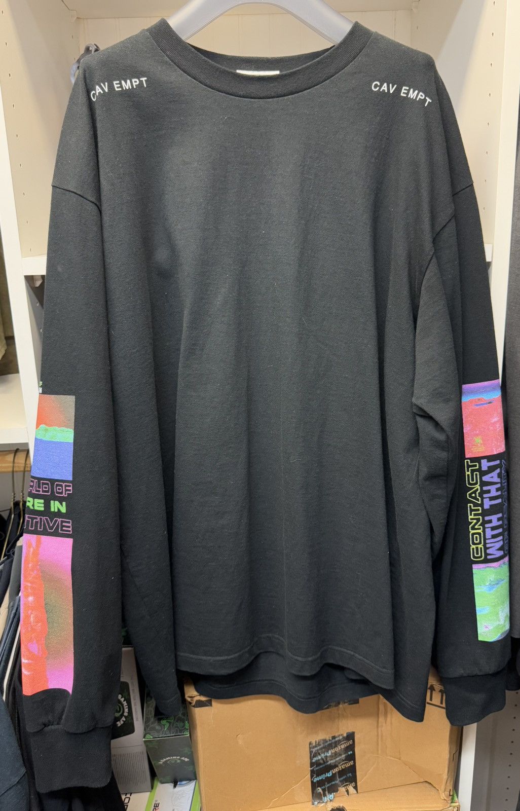 Cav Empt MESH LONG SLEEVE TEE - GREEN