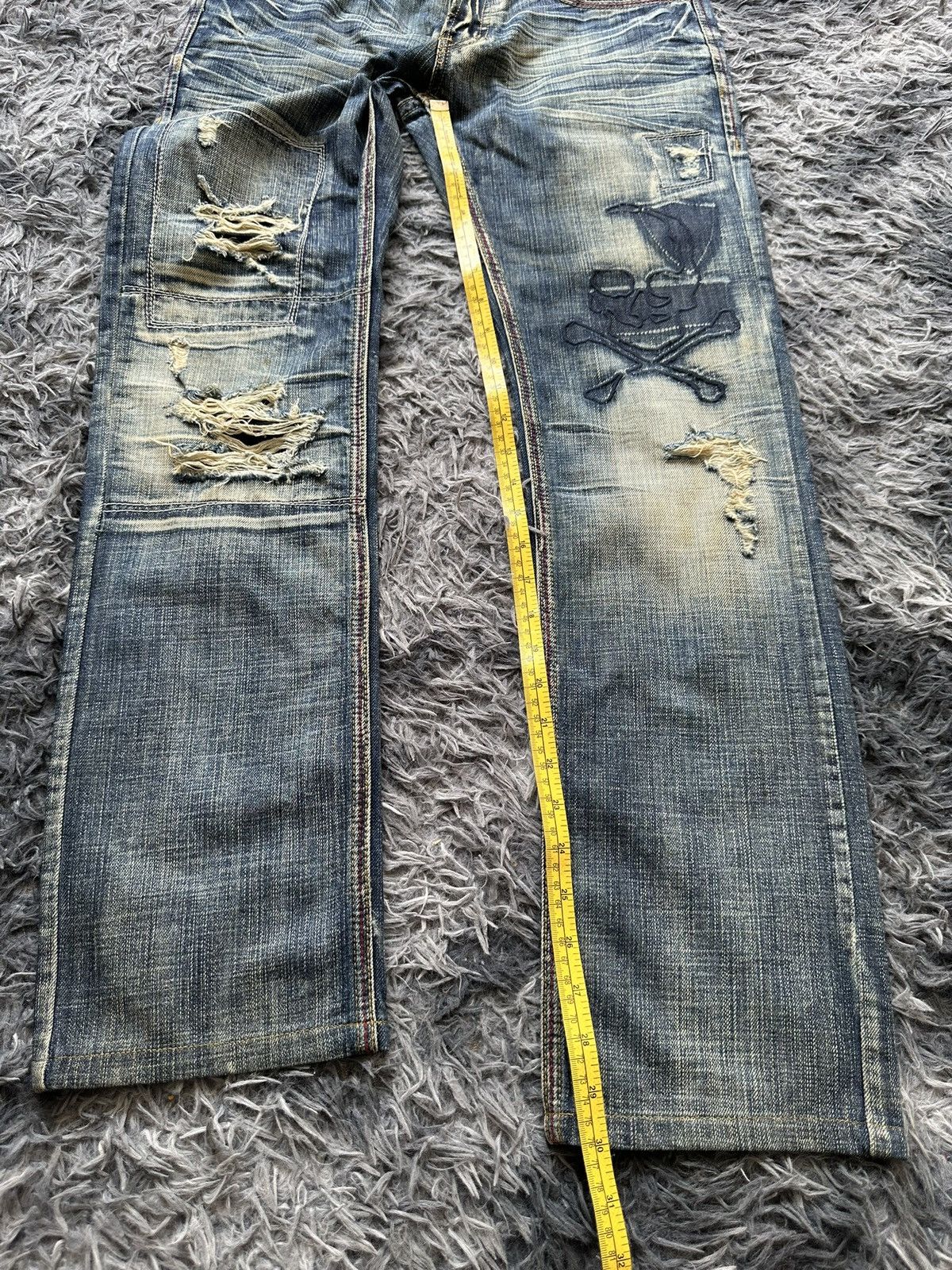5351 POUR LES HOMMES SS2009 Edge Rupert ''Rockstar Edge '' distressed boro denim Size US 32 / EU 48 - 10 Thumbnail