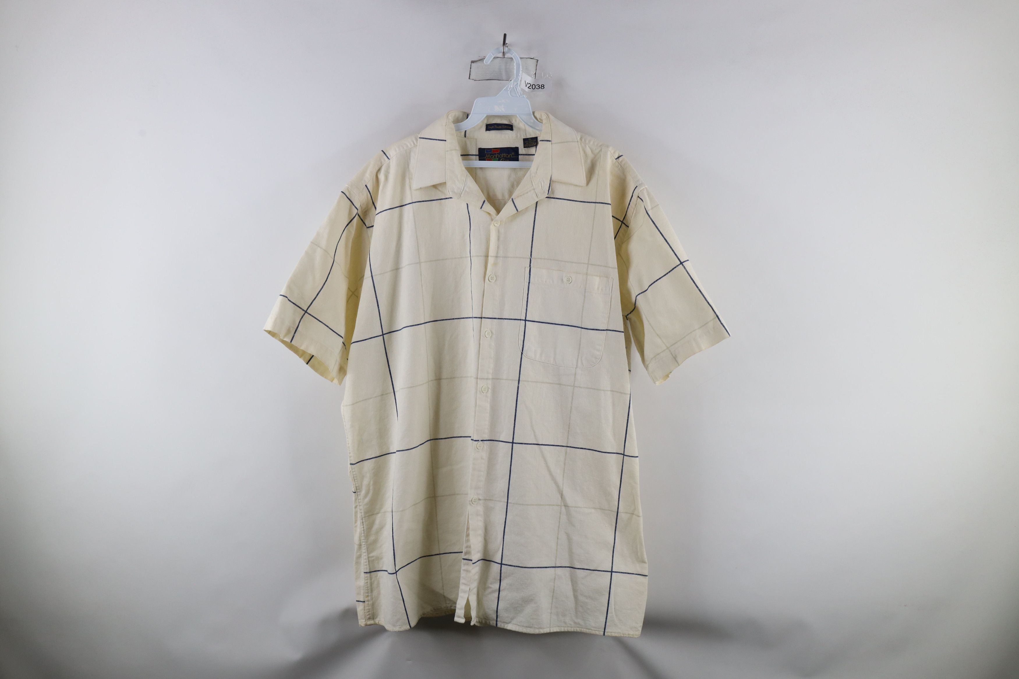 Vintage Vintage 90s Streetwear Needle Tailoring Baggy Button Shirt Size US XL / EU 56 / 4 - 1 Thumbnail