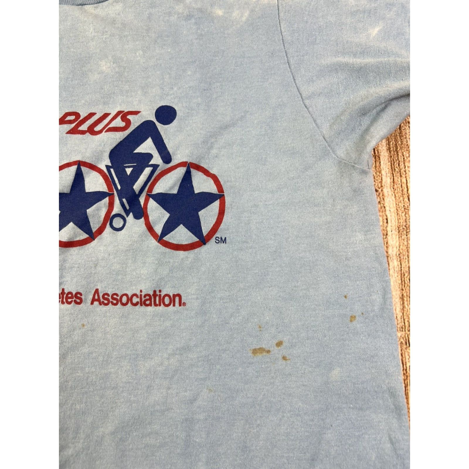 Vintage VINTAGE Screen Stars Shirt Blue 80s Medium M Cotton Sportswear/Beach Boys? No, gender not specified. Size US M / EU 48-50 / 2 - 3 Thumbnail