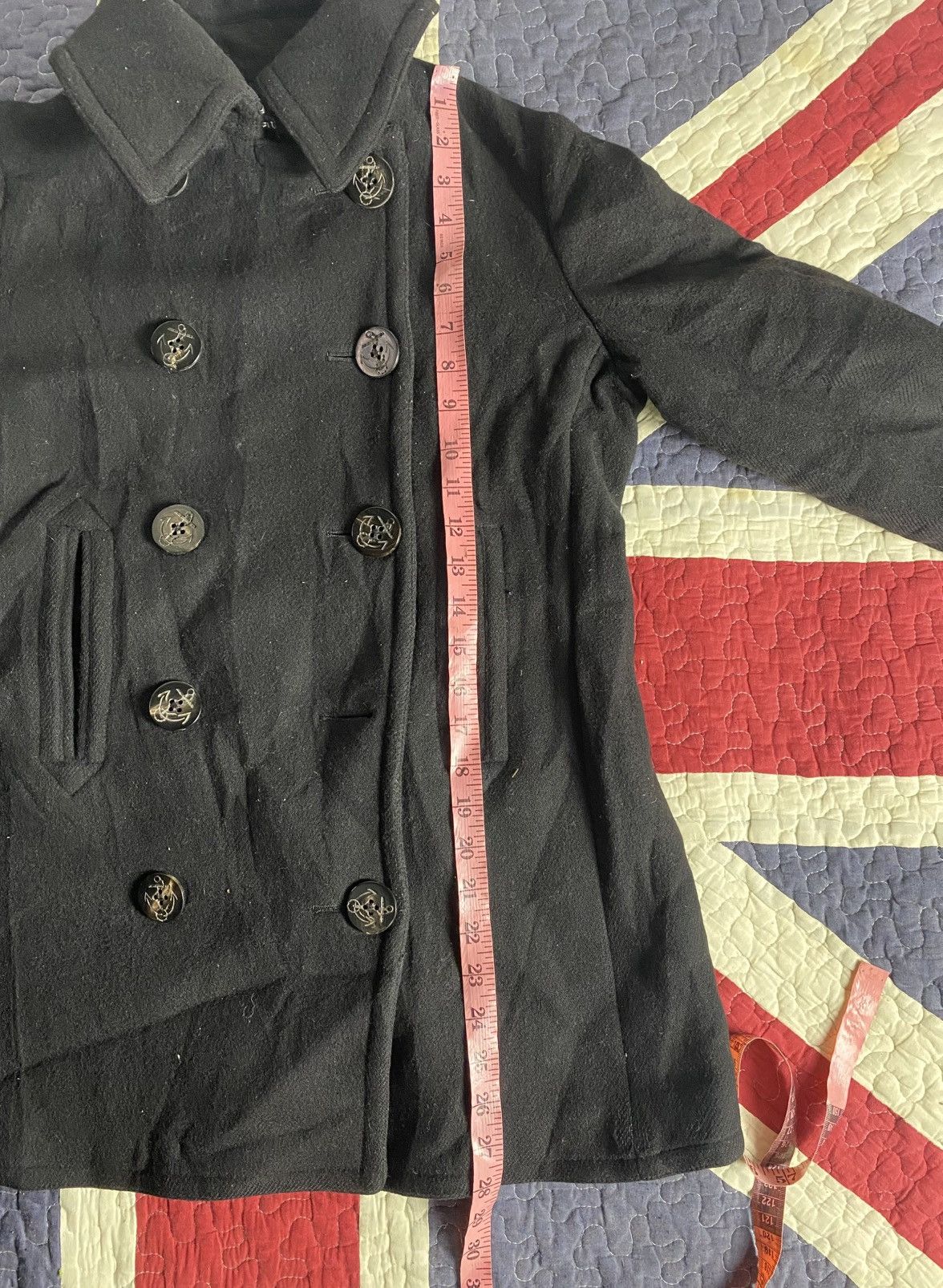 Maison Margiela × Polo Ralph Lauren × Ralph Lauren PeaCoats Ralph Lauren Double Button Black Plain Women's Size 36S - 10 Thumbnail