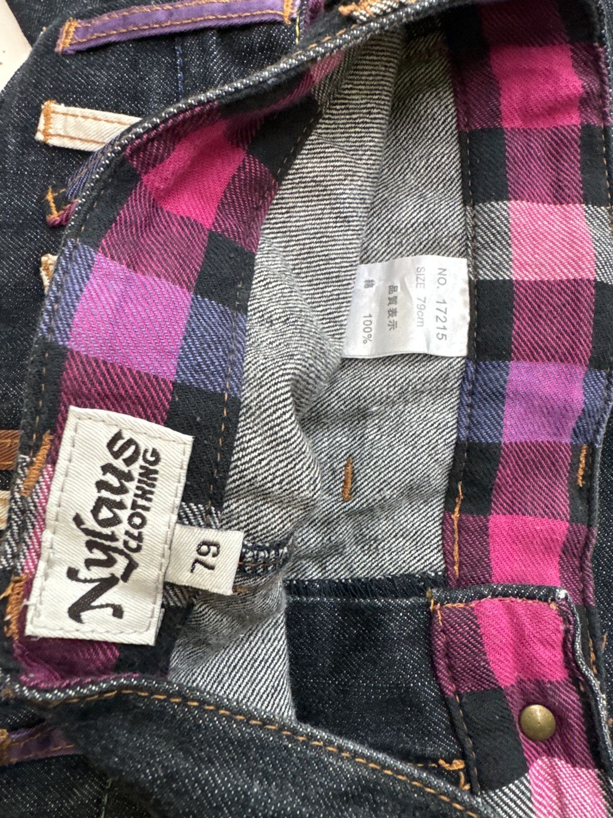 Hysteric Glamour × Japanese Brand NYLAUS CLOTHING Plaid Tartans Junya Watanabe Denim Jeans Size US 31 - 14 Thumbnail
