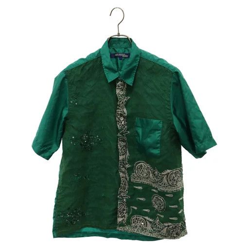Junya Watanabe Shirt Sequin Design Stitch Short Sleeve Green Size US M / EU 48-50 / 2 - 1 Thumbnail