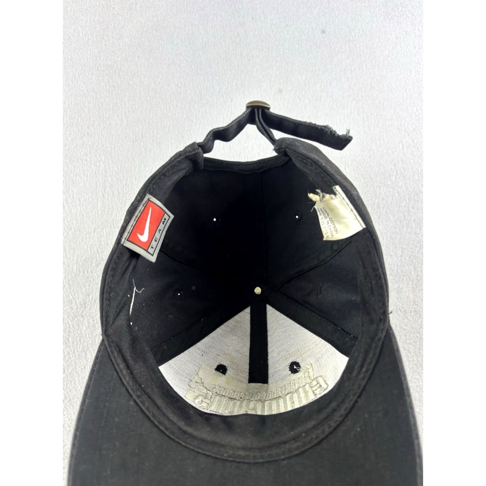 Nike Nike Hat Baseball Cap 2002 NBA Finals Black Embroidered Strapback Adjustable Men One Size Canvas Cotton Size ONE SIZE - 5 Thumbnail