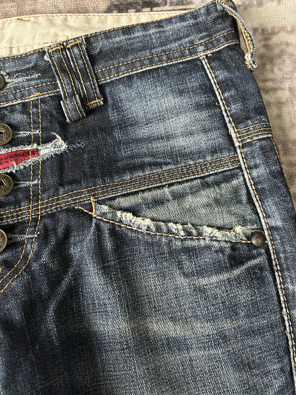 Marithe + Francois Girbaud MFG Y2K Mudwash Jeans Size US 30 / EU 46 - 9 Thumbnail