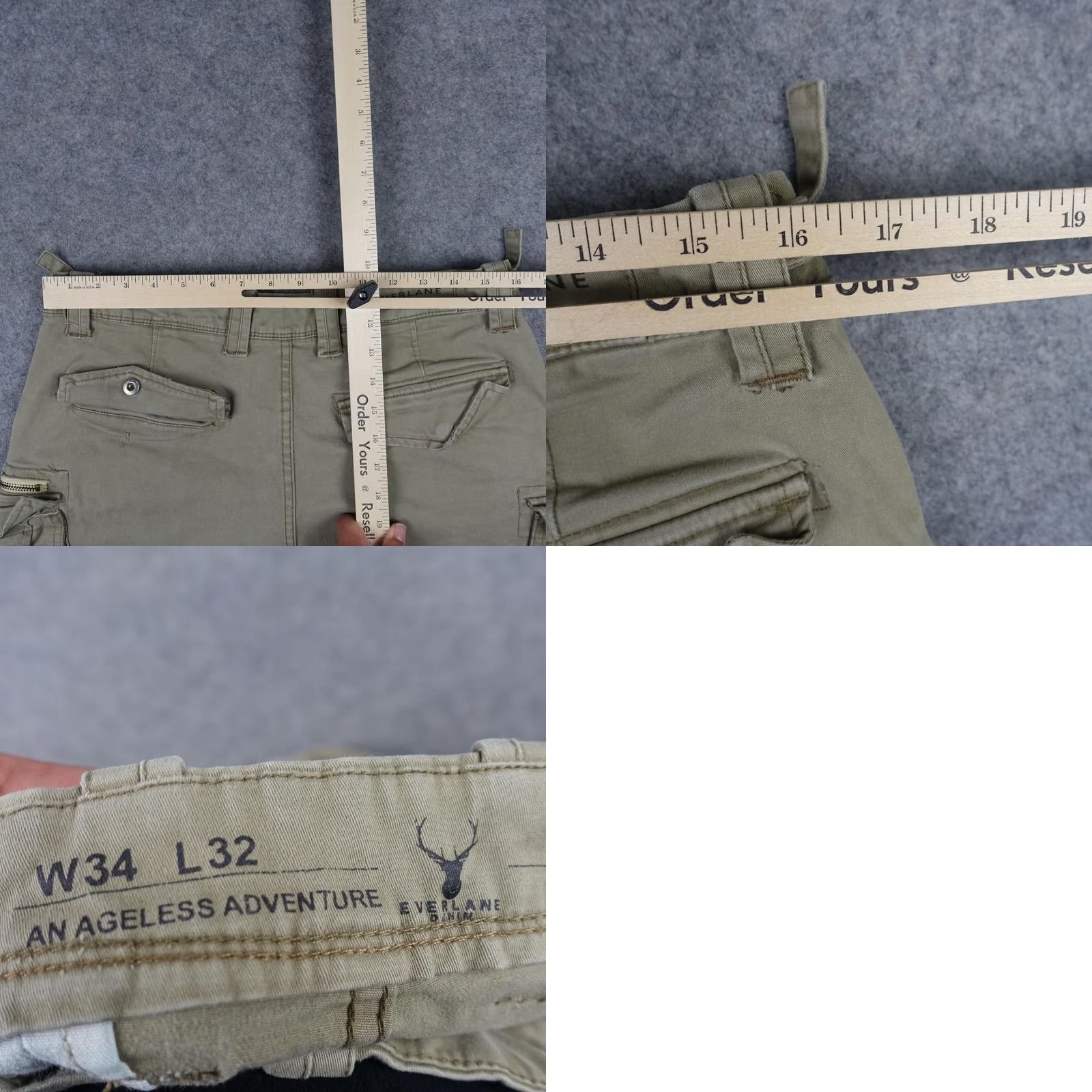 Everlane Everlane Cargo Pants Mens 34x24 Beige Utility Adjustable Waist Pockets Workwear Size US 34 / EU 50 - 10 Thumbnail