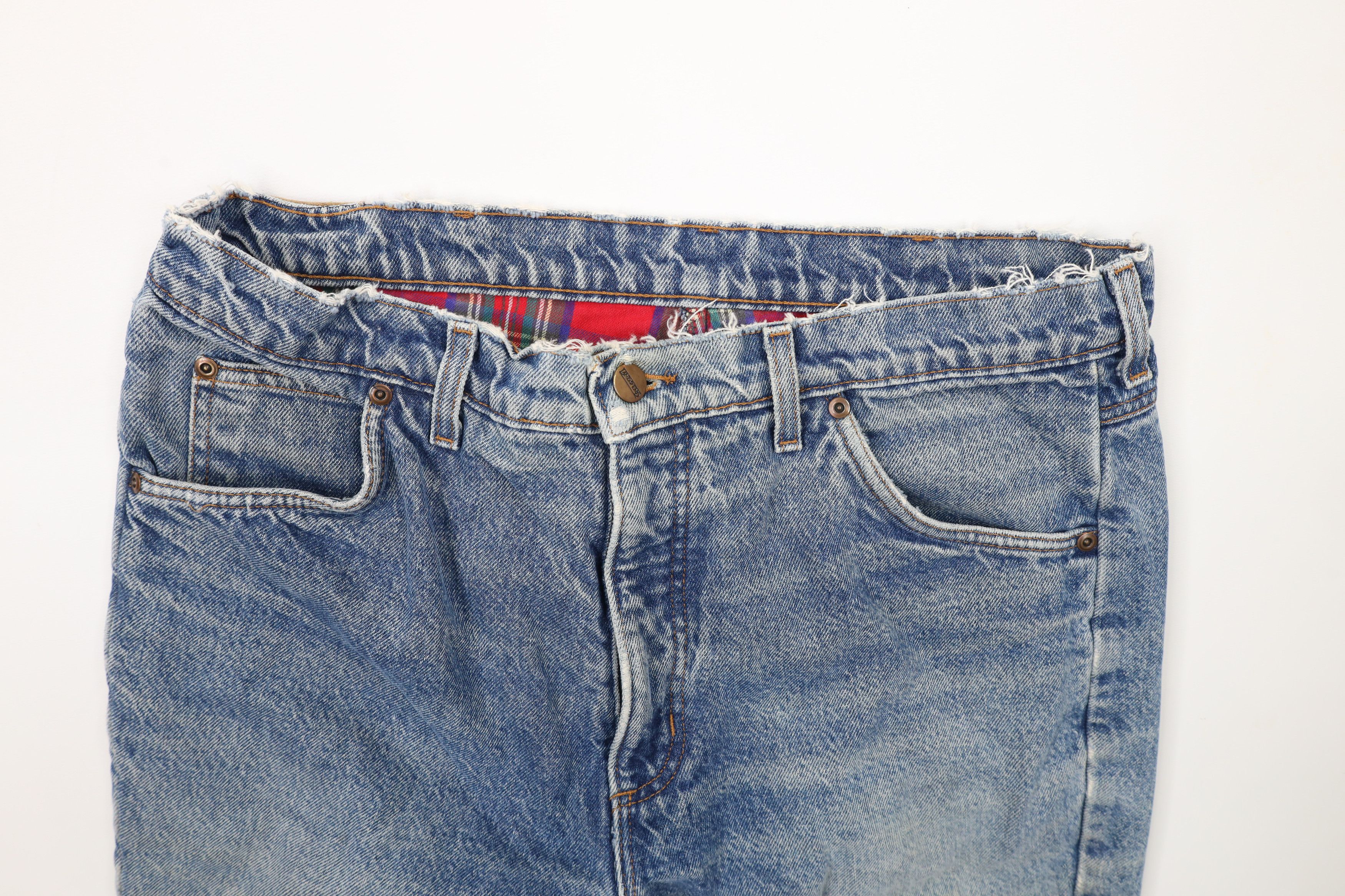 Lands' End × Vintage Vintage 90s Lands End Flannel Lined Denim Jeans Blue USA Size US 34 / EU 50 - 10 Thumbnail