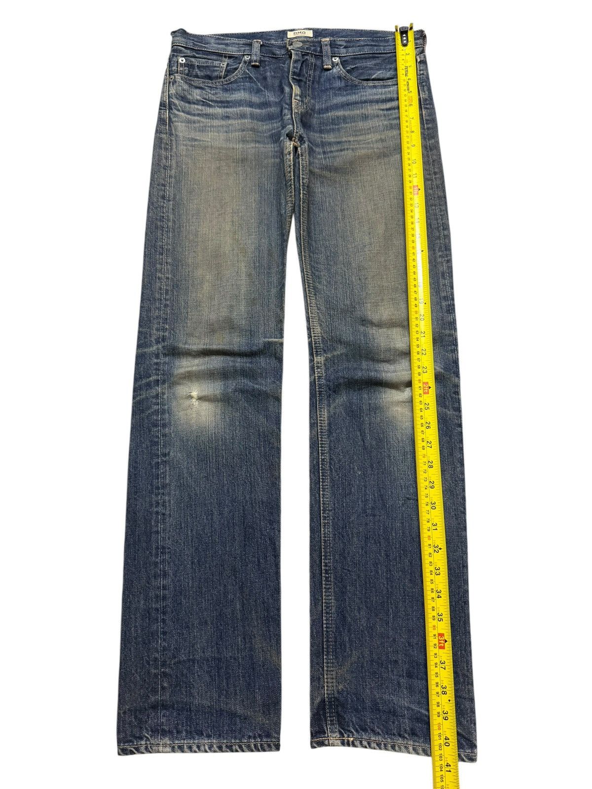 semanticdesign Vintage Y2K Japanese DMG Mud Wash Faded Whisker Straight Leg Size US 32 / EU 48 - 10 Thumbnail