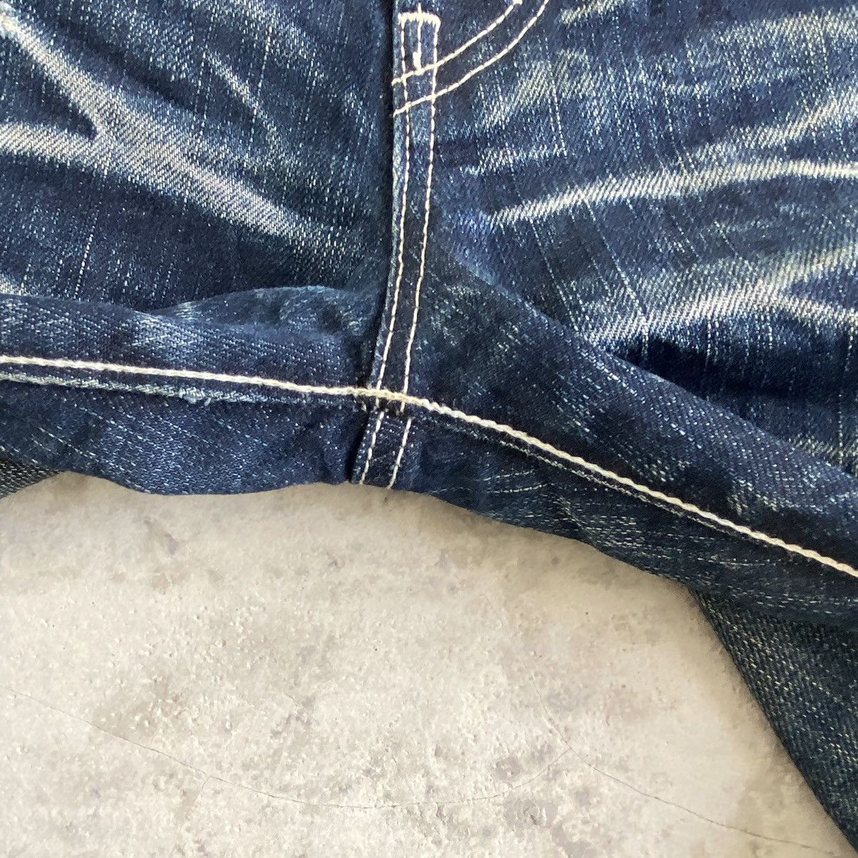 Japanese Brand 2000’s No ID Japan Faded Honeycomb Jeans Slim Fit Size US 31 - 21 Thumbnail