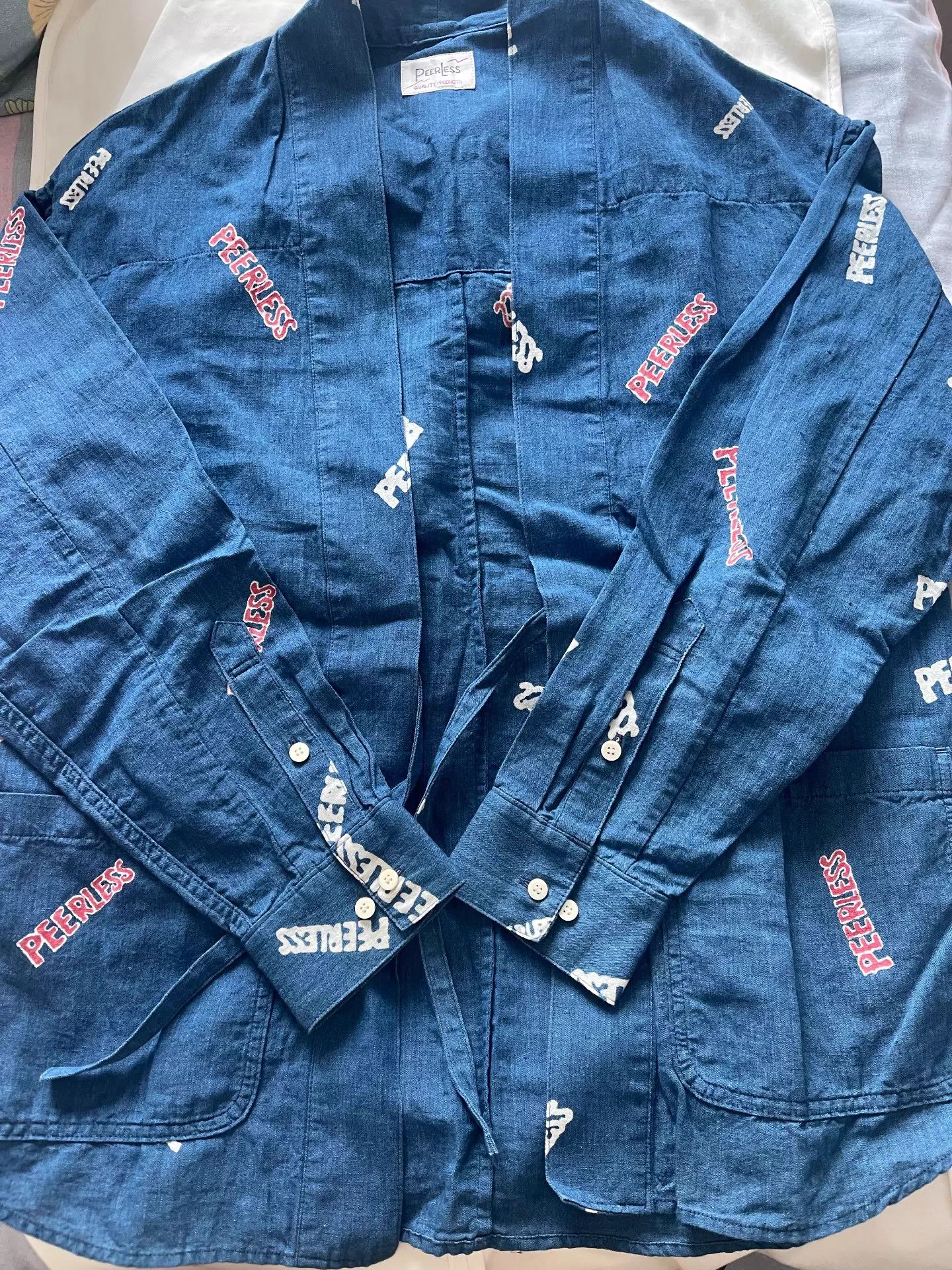 Visvim visvim peerless indigo allover print soft denim haori size 3 like new Size US L / EU 52-54 / 3 - 2 Thumbnail