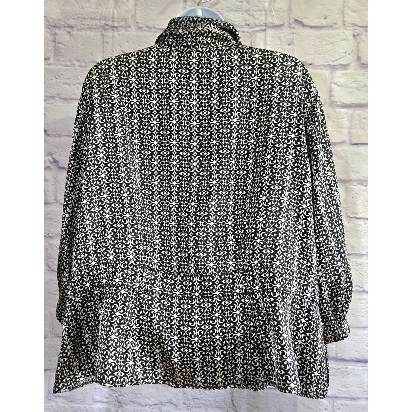 Other I.N. Studio Woman Black White Button Up Top 1X Plus Size XXL / US 16-18 / IT 52-54 - 4 Thumbnail