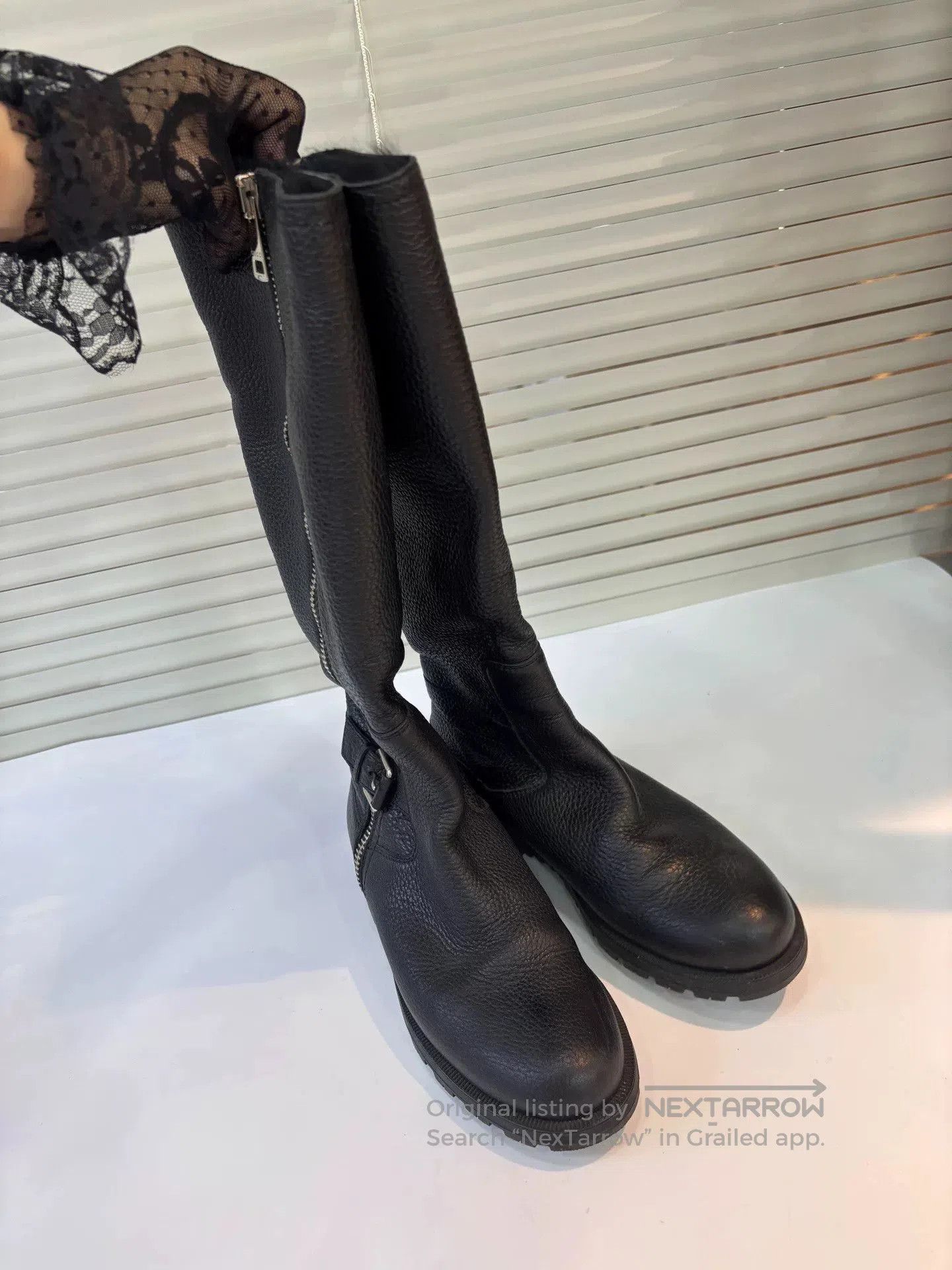 Gucci Gucci Black Leather Long Boots. Size US 4.5 / IT 34.5 - 4 Thumbnail