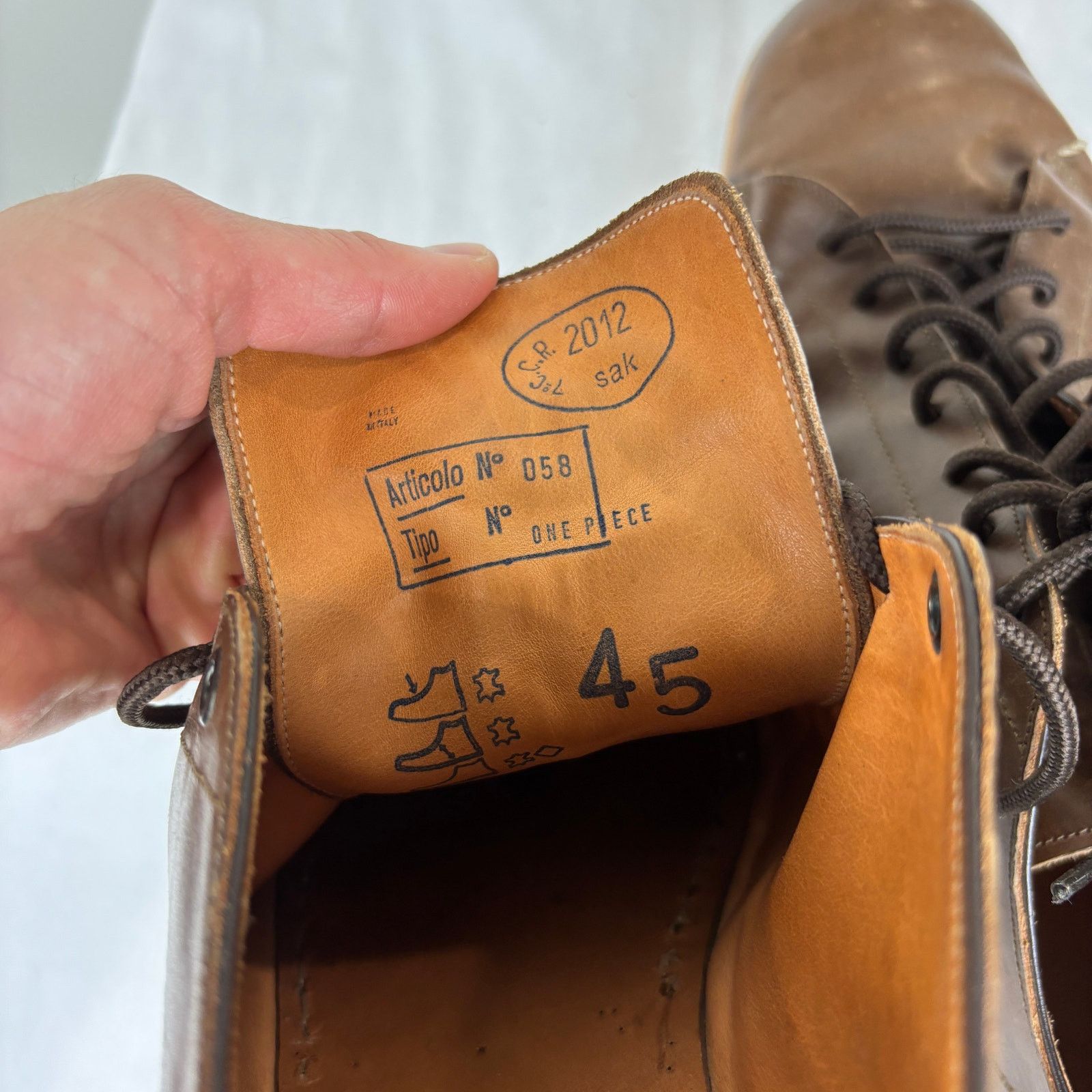 SAK by Ryusaku Hiruma SAK Ryusaku Hiruma Leather Derby One Piece Shoes Men's 45 Size US 12 / EU 45 - 12 Thumbnail