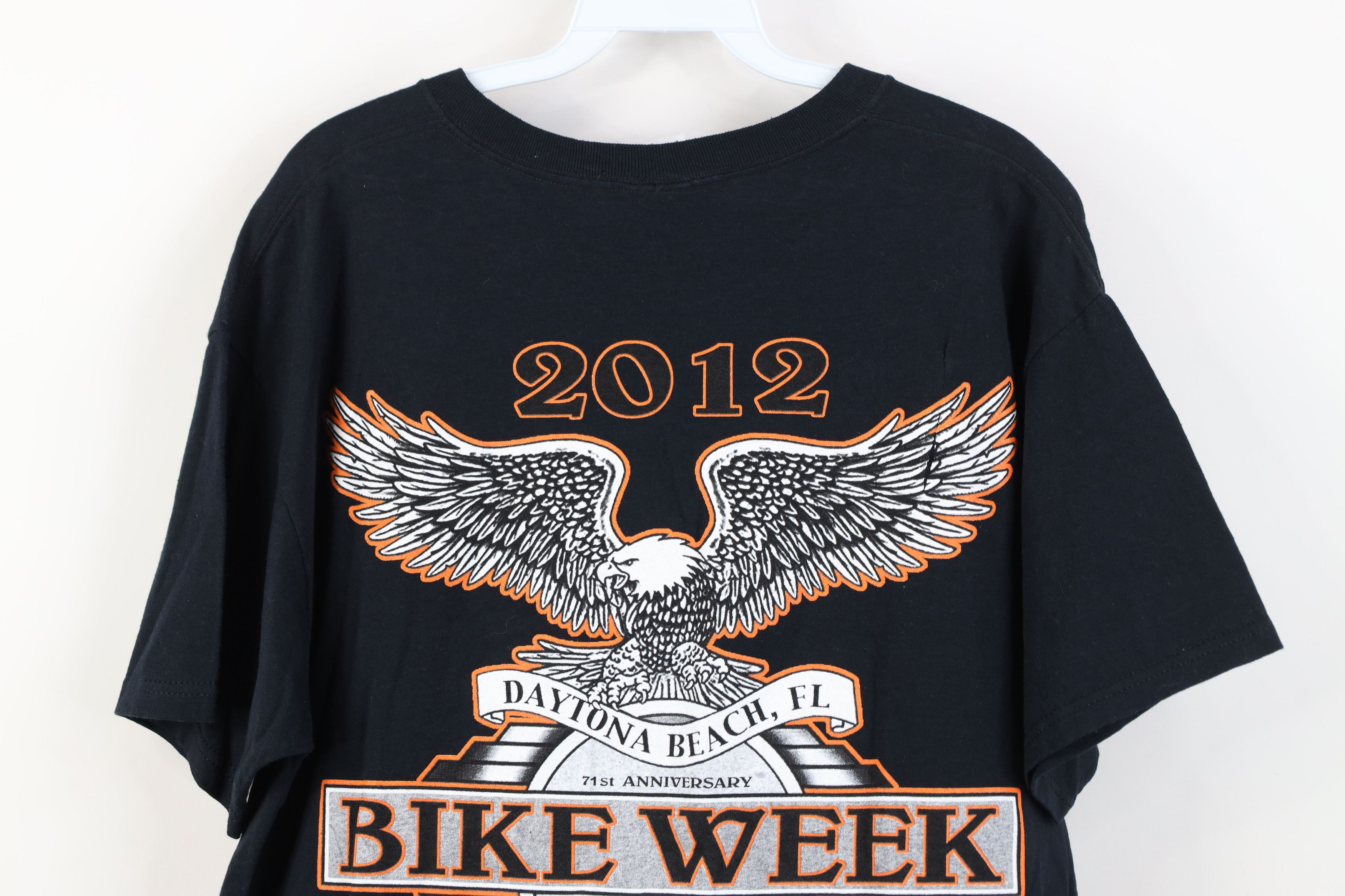 Vintage Vintage Y2K 2012 Daytona Bike Week Eagle Fire Flames T-Shirt Size US L / EU 52-54 / 3 - 11 Thumbnail