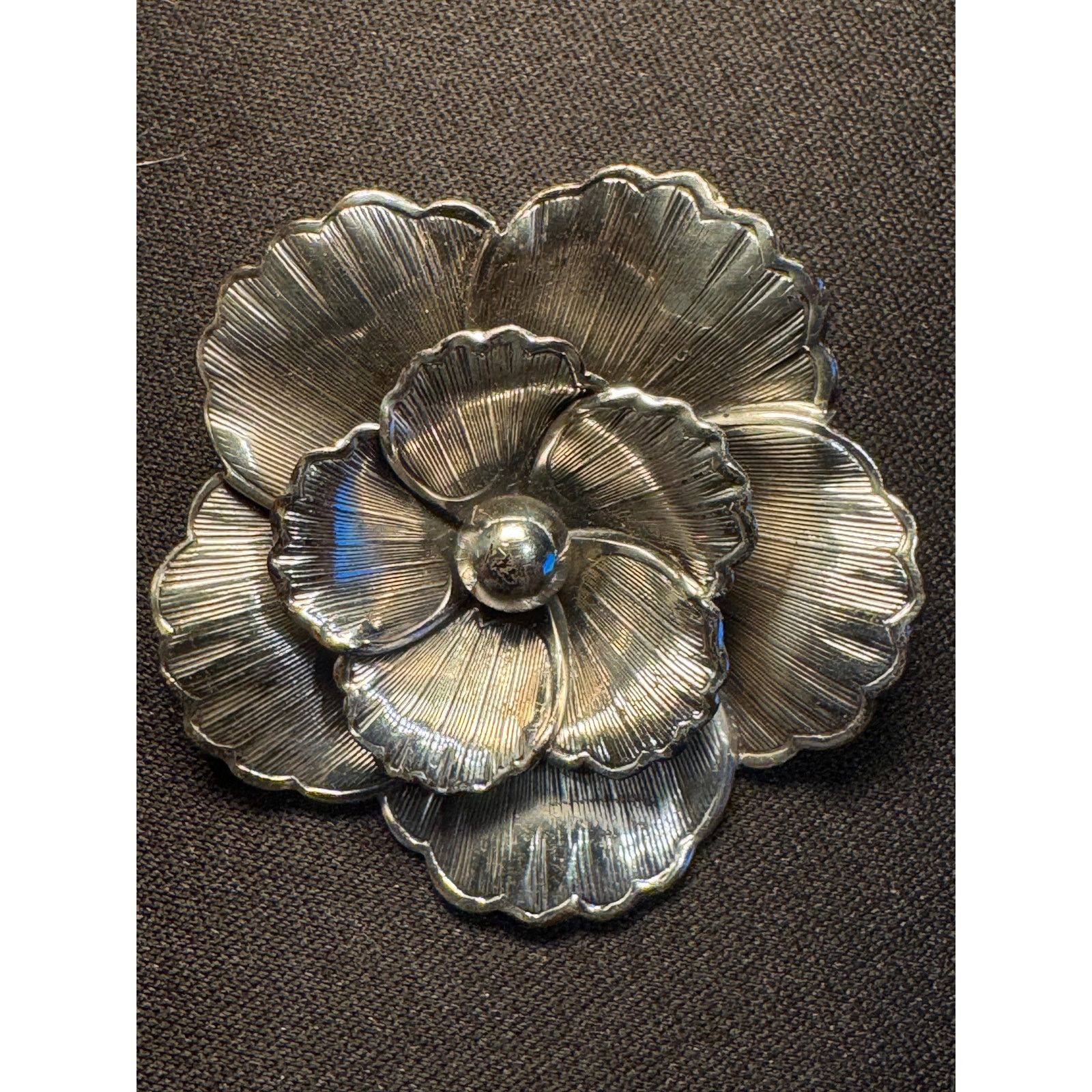 Other Beau Sterling Large Flower Brooch Size ONE SIZE - 2 Thumbnail