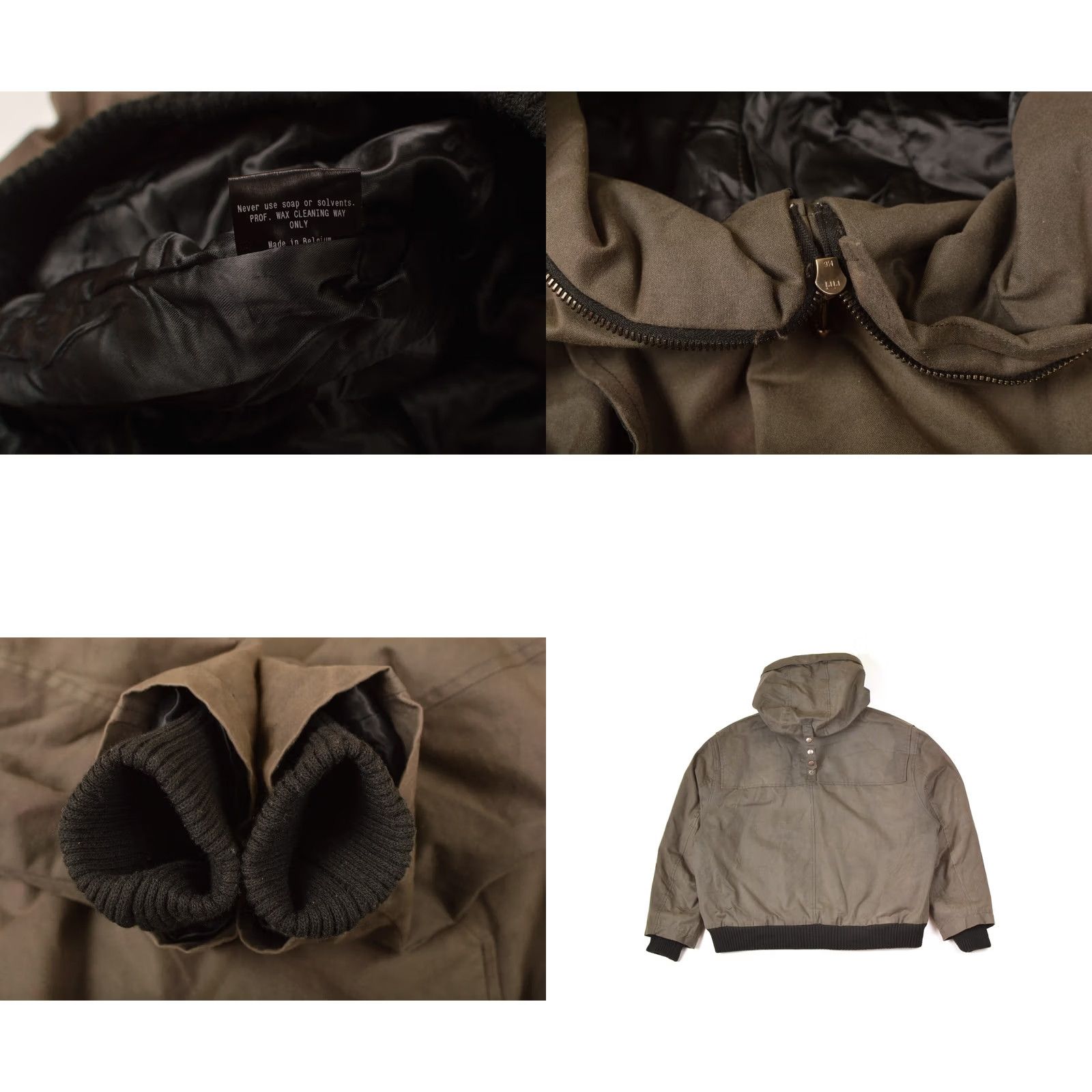 Les Hommes VINTAGE Les Hommes Wax Cotton Anorak Jacket Made in Belgium Size 54 Gray Mens Jacket Size US L / EU 52-54 / 3 - 8 Thumbnail