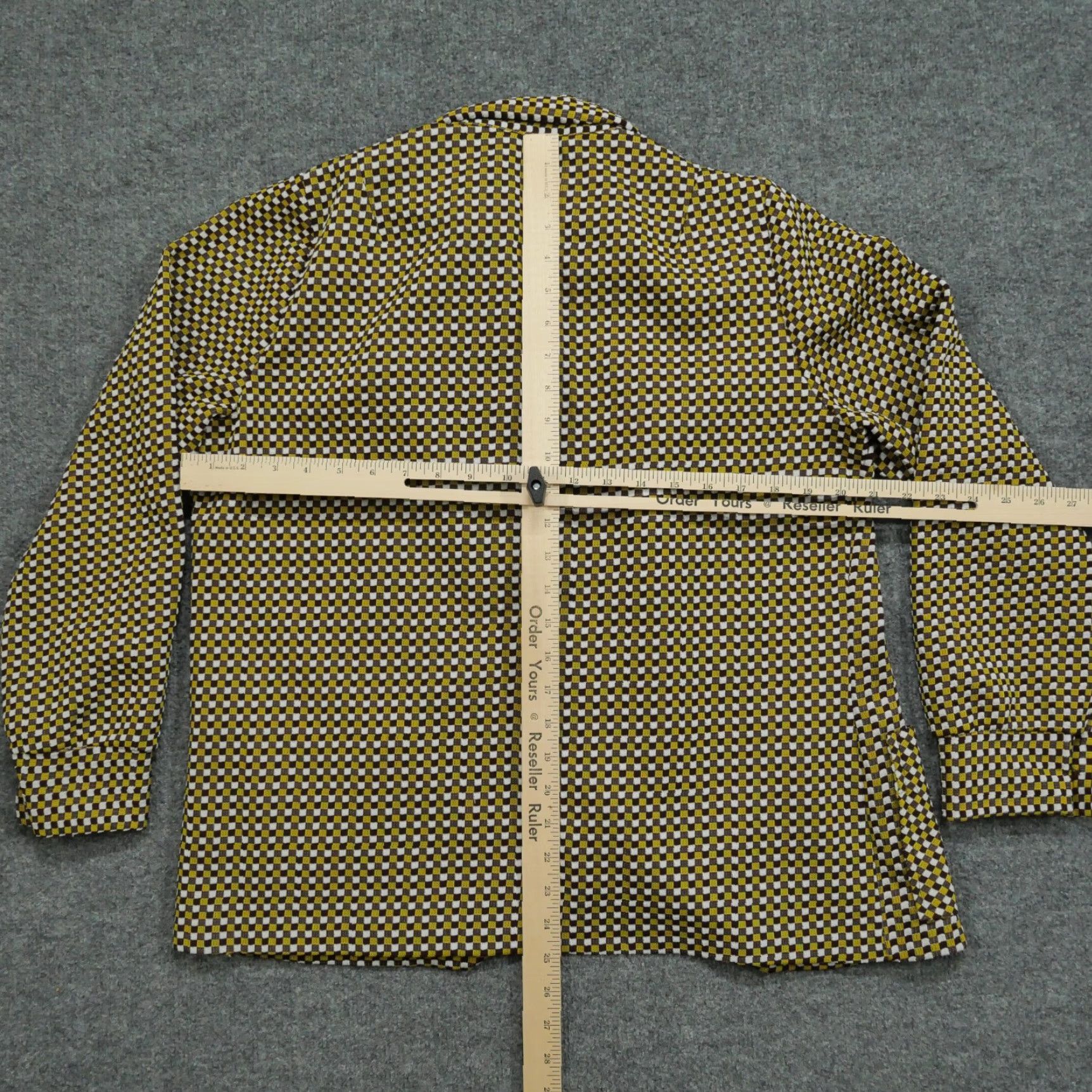 Vintage VINTAGE Jacket Womens XL Yellow Brown Checkered Plaid Hippie 60s 70s Windbreaker Shirt Womens XL Yellow Brown Checkered Plaid Hippie 60s 70s Size XL / US 12-14 / IT 48-50 - 7 Thumbnail