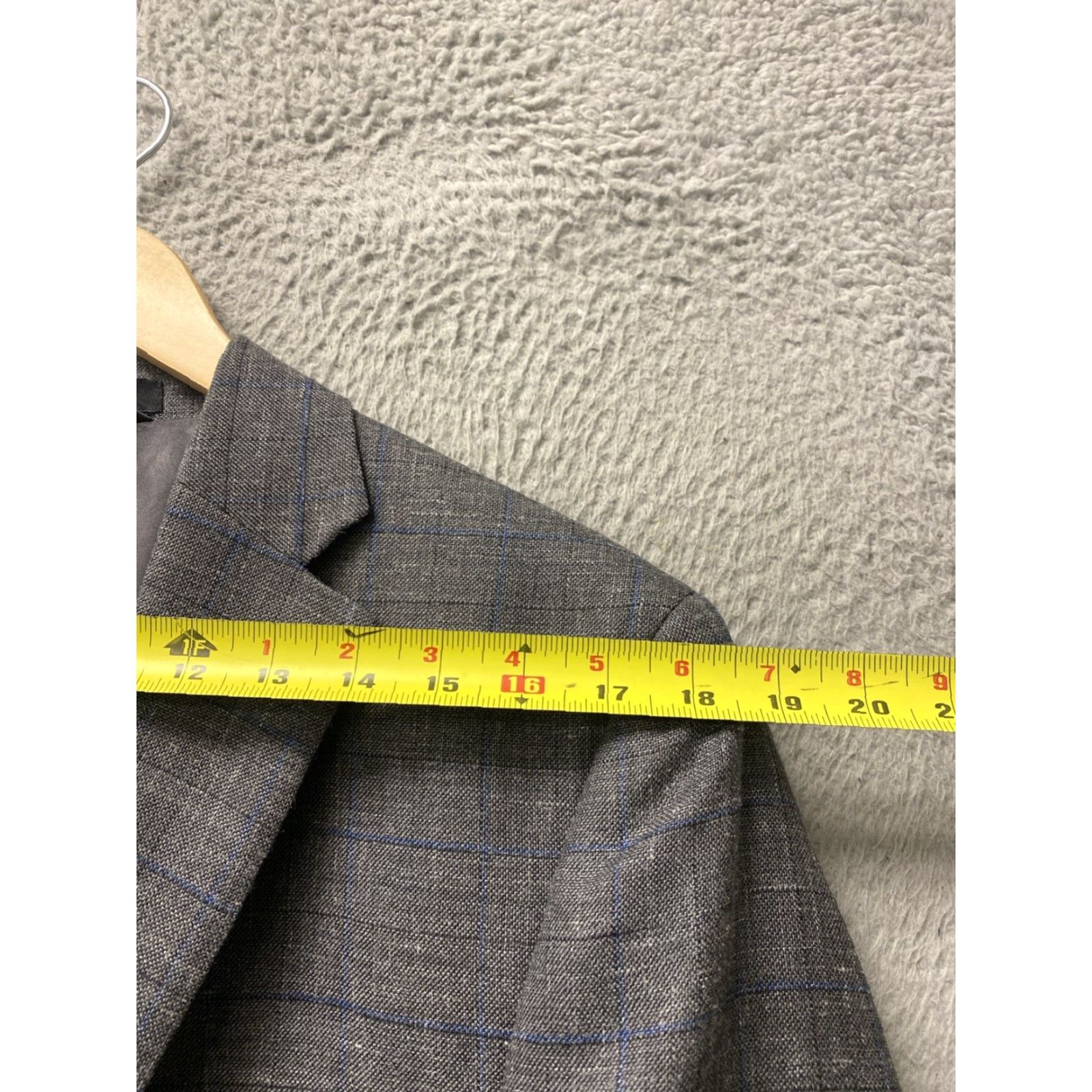 Ralph Lauren Ralph Lauren Blazer Jacket RRL Gray Blue Check 41R Slim Fit Linen Blend Corduroy Men Size 42R - 6 Thumbnail