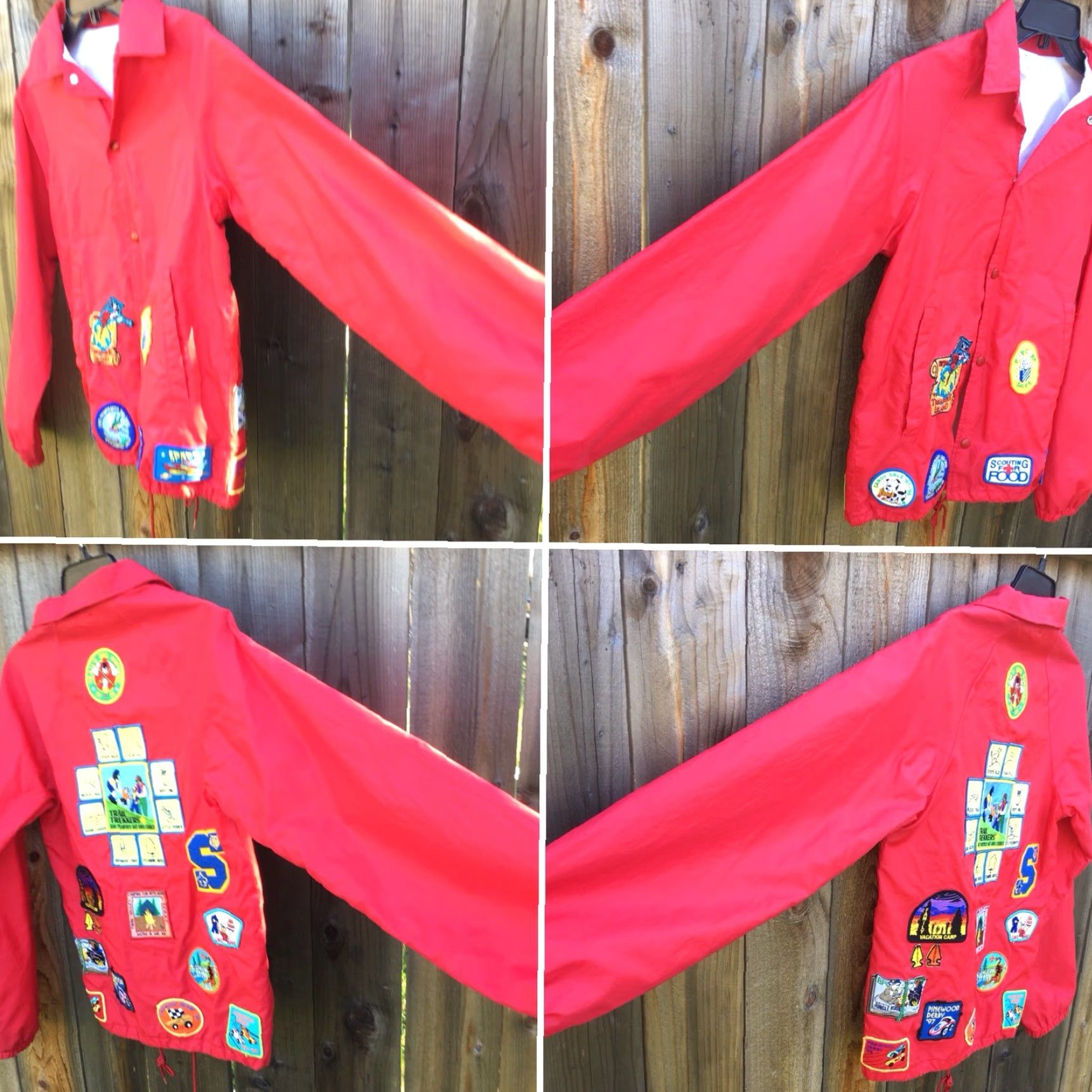 Area VINTAGE Auburn Sportswear Patches Windbreaker Jacket XS Boys Red 1990s Boy Scouts of America Bay Area Mens Size US XS / EU 42 / 0 - 5 Thumbnail