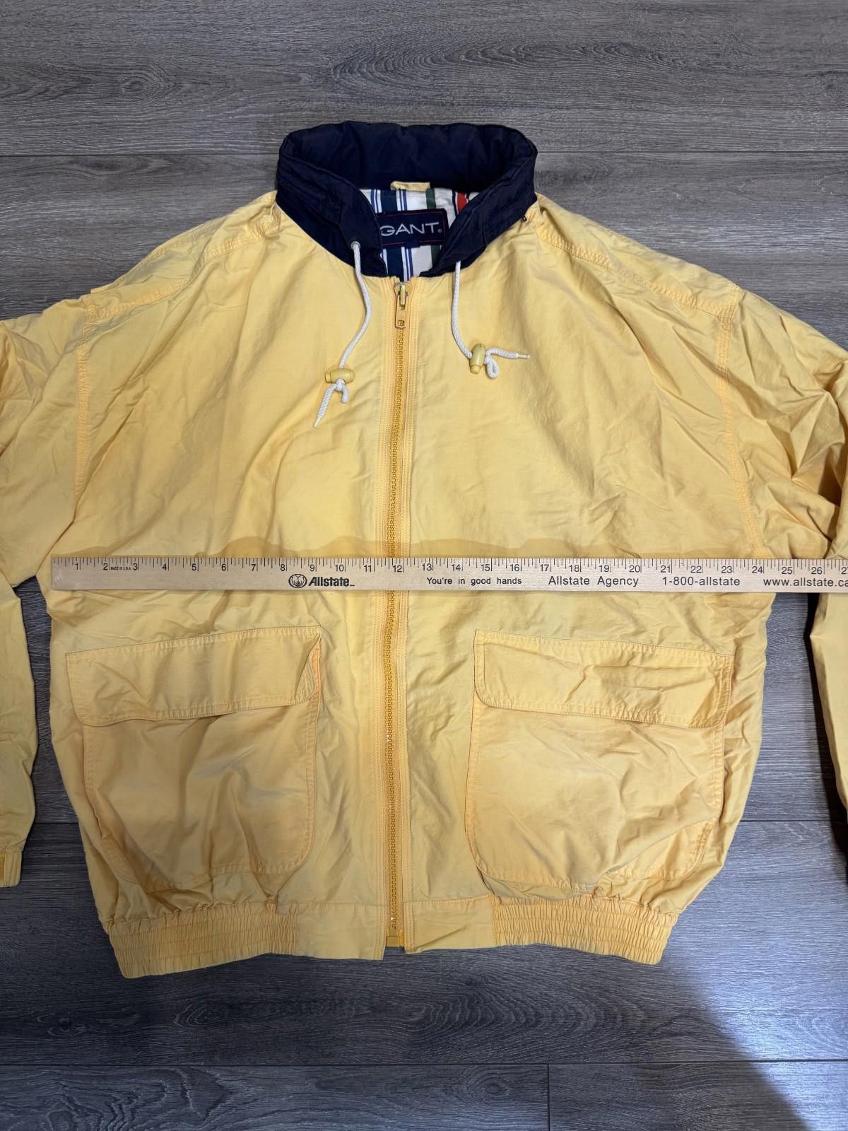 Gant Vintage GANT Jacket/Windbreaker Yellow Hidden Hood Size US L / EU 52-54 / 3 - 8 Thumbnail
