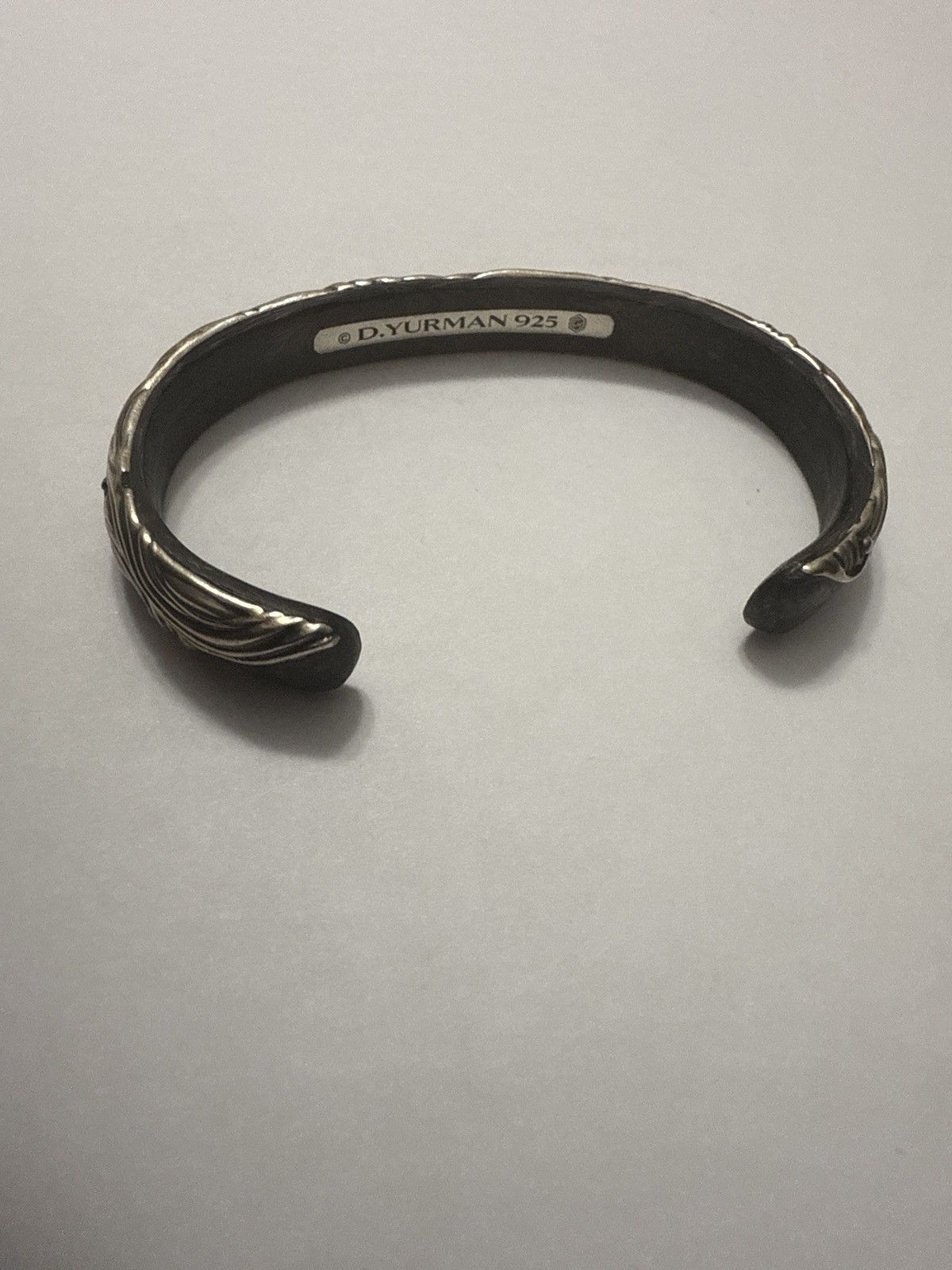 David Yurman Sterling Silver Waves Cuff Bracelet with Forged Carbon Size ONE SIZE - 4 Thumbnail