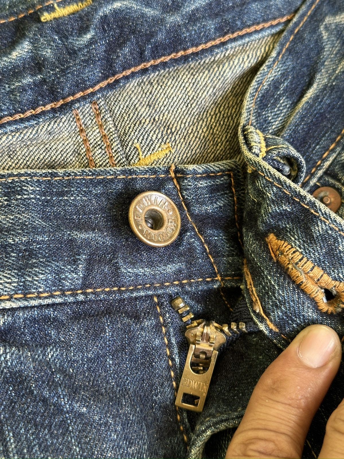 Japanese Brand Vintage Edwin 505ZX Selvedge Denim 💥🎌 Size US 31 - 14 Thumbnail
