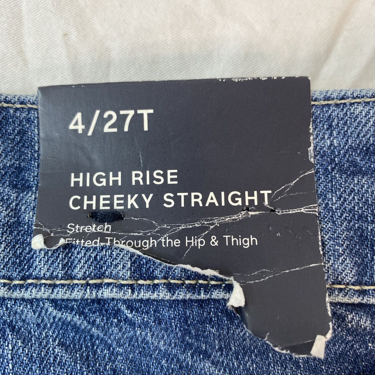 Gap GAP High Rise Women's Jeans Distressed Button 4/27 Tall, NWT Size 27" / US 4 / IT 40 - 12 Thumbnail