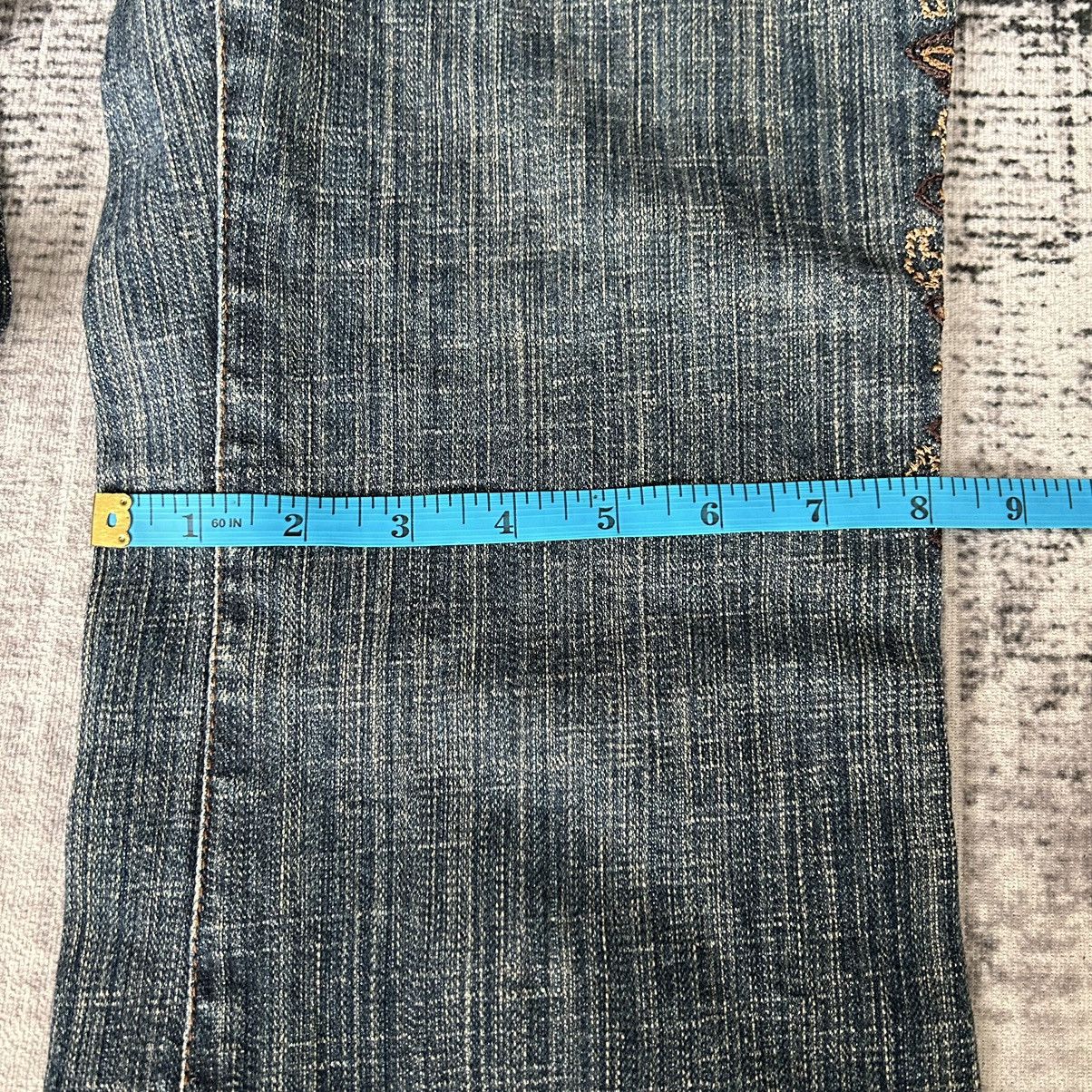 If Six Was Nine Flower Embroidery Flared Jeans Size US 28 / EU 44 - 16 Thumbnail