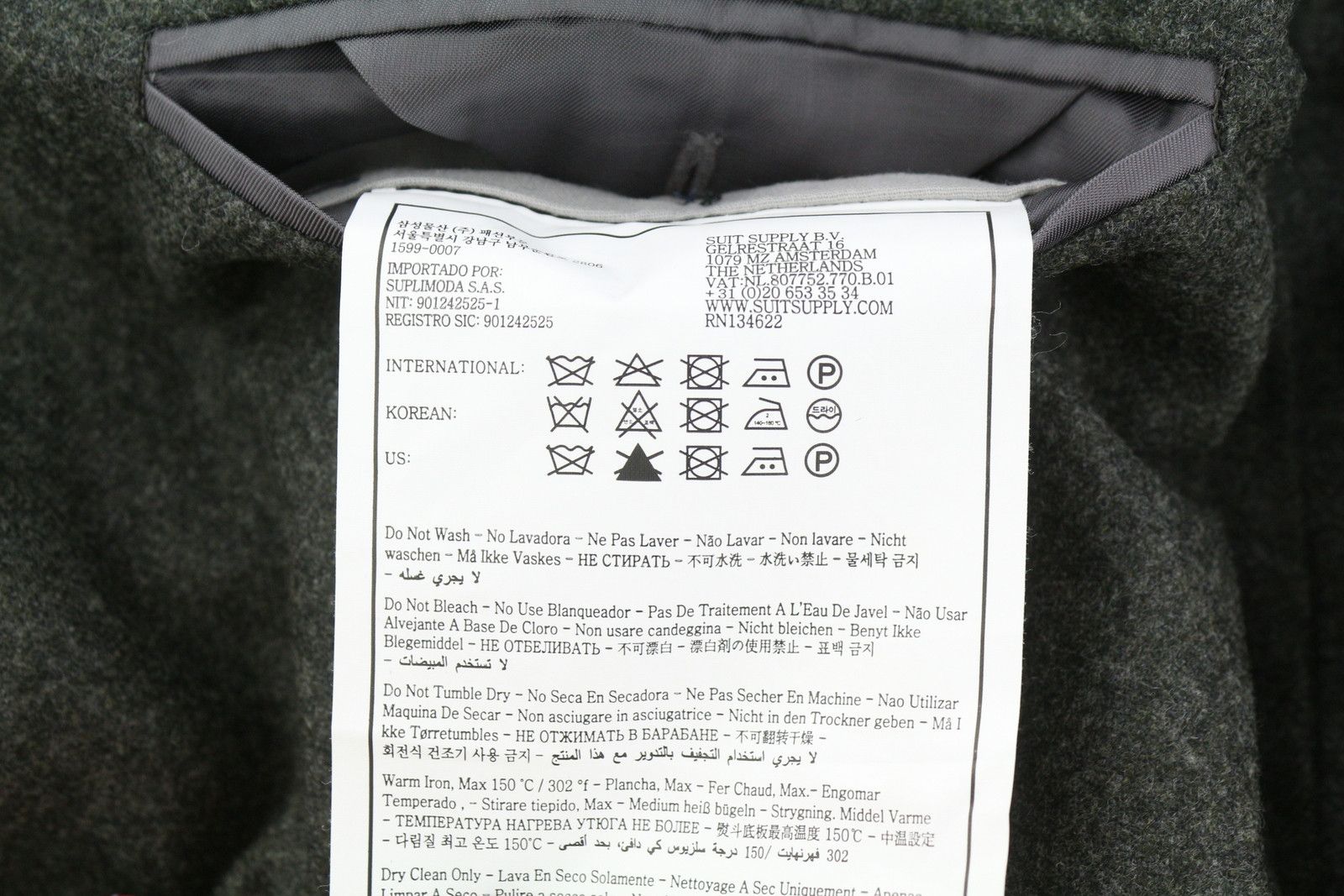 Suitsupply LA SPALLA UK40S Dark Grey Flannel Blazer 89117 Size 40S - 10 Thumbnail