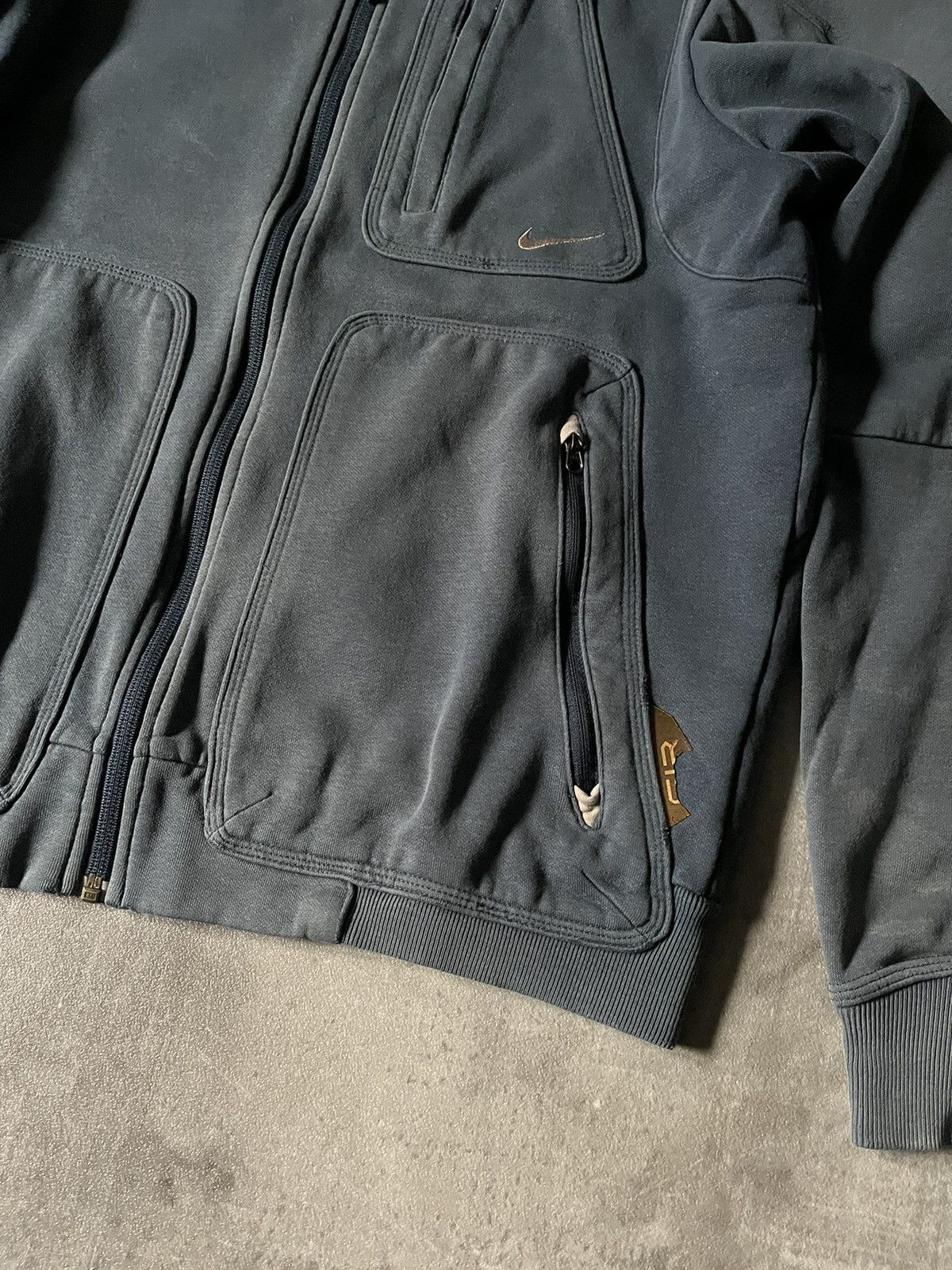 Nike × Vintage Nike vintage zip sweatshirt rare blue-green Size US S / EU 44-46 / 1 - 4 Thumbnail