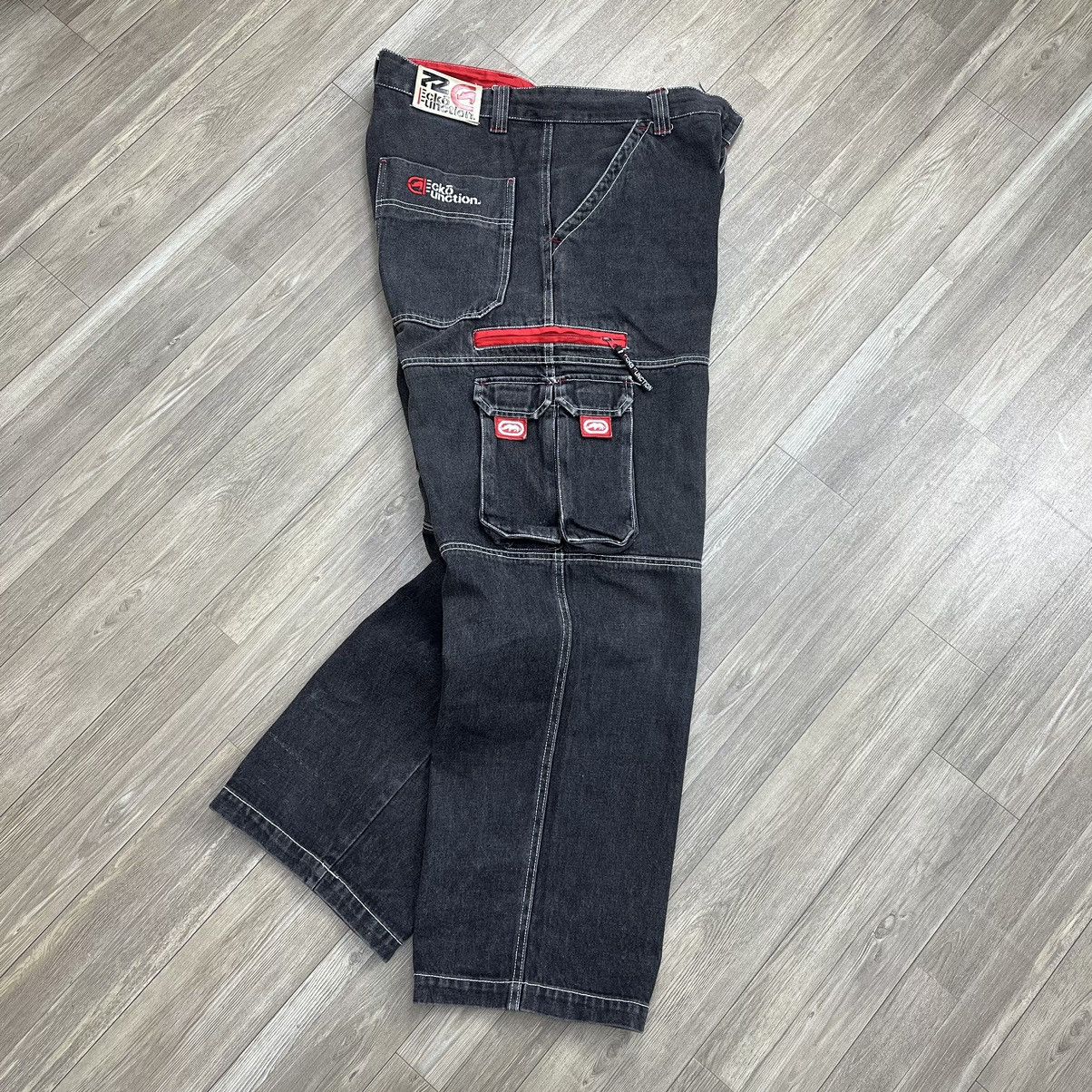 Ecko Unltd. × JNCO × Vintage Y2K Vintage Ecko Unltd Baggy Cargo Jeans Size US 33 - 6 Thumbnail