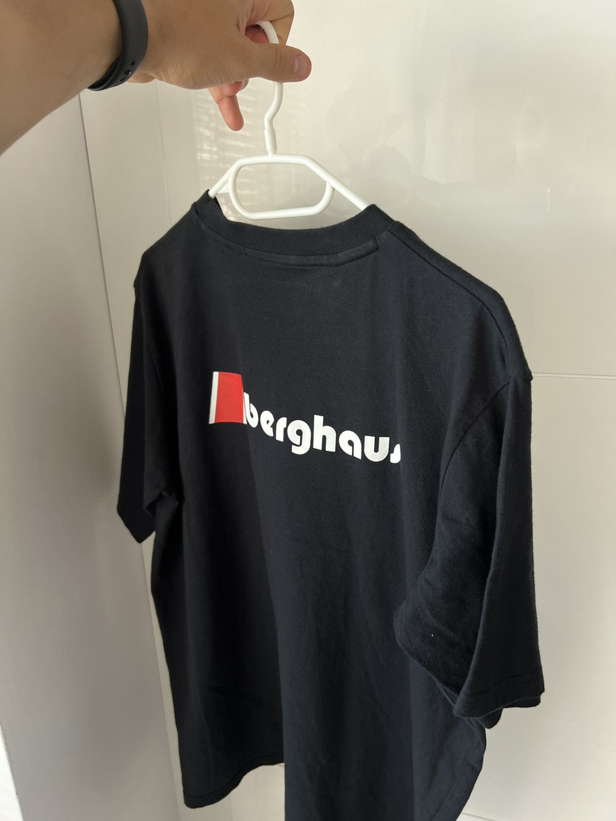 Berghaus Berghaus Big Logo Gorpcore Pima Cotton Black T-Shirt Size US XL / EU 56 / 4 - 1 Thumbnail