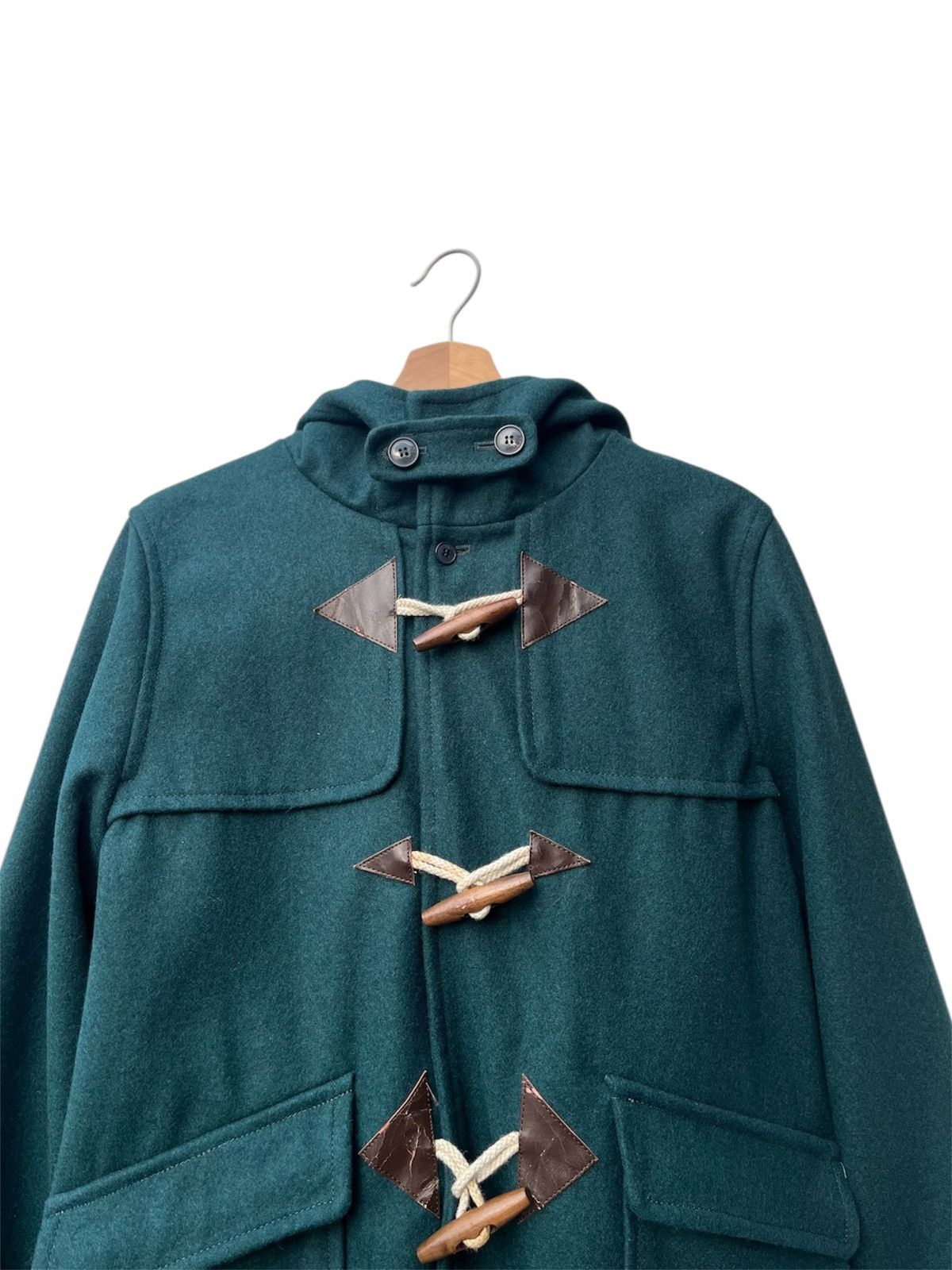 Ne-Net Ne-Net Hoodie Wool Blend Duffle Jacket Size L / US 10 / IT 46 - 6 Thumbnail