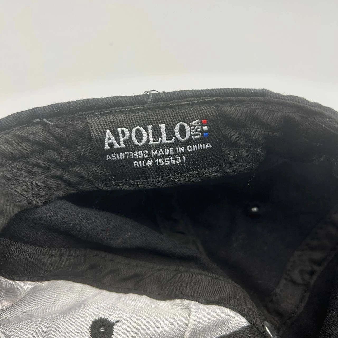 Apollo Rumble Hat Men Black Embroidered Apollo Strap Back Cap Size ONE SIZE - 3 Thumbnail