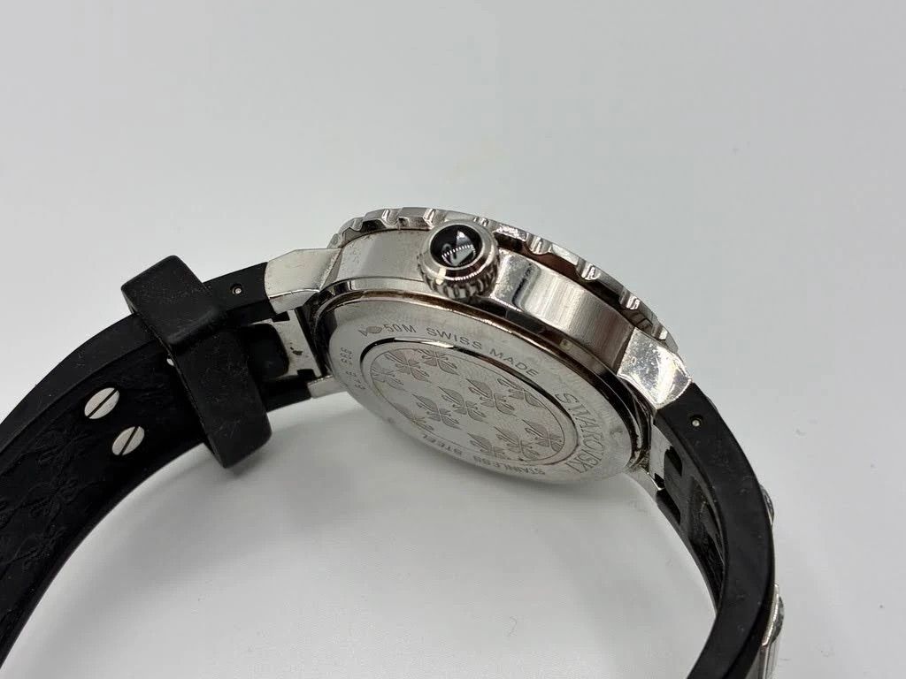 Swarovski Swarovski Octea Sport Swiss Made Black Rubber Crystal Watch Size ONE SIZE - 2 Thumbnail