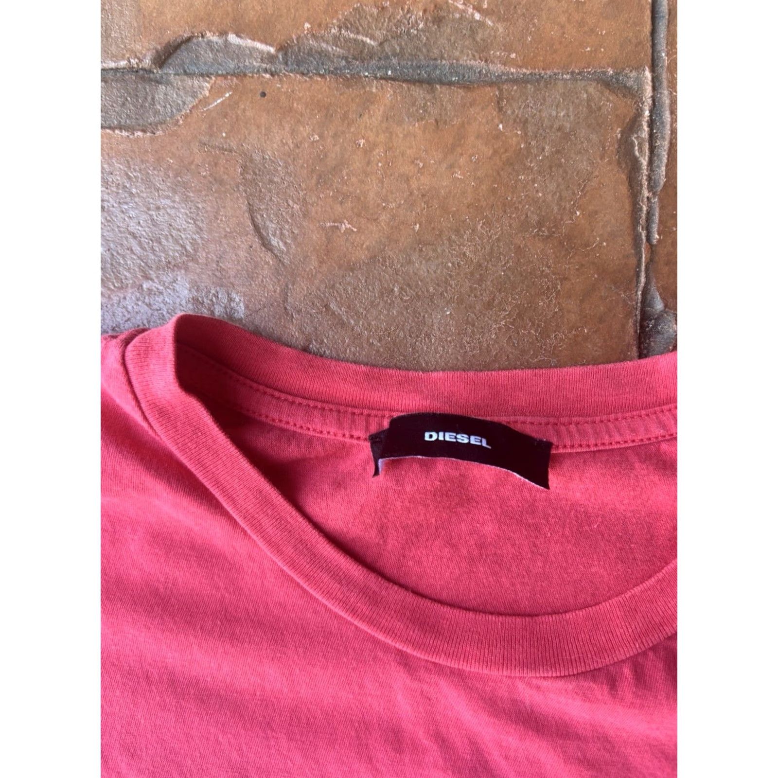 Diesel Diesel Logo Spell Out T Shirt Top Women’s Small Red Designer Fashion Shirt Women S Red Crew Neck Short Sleeve Pullover Casual Size S / US 4 / IT 40 - 2 Thumbnail
