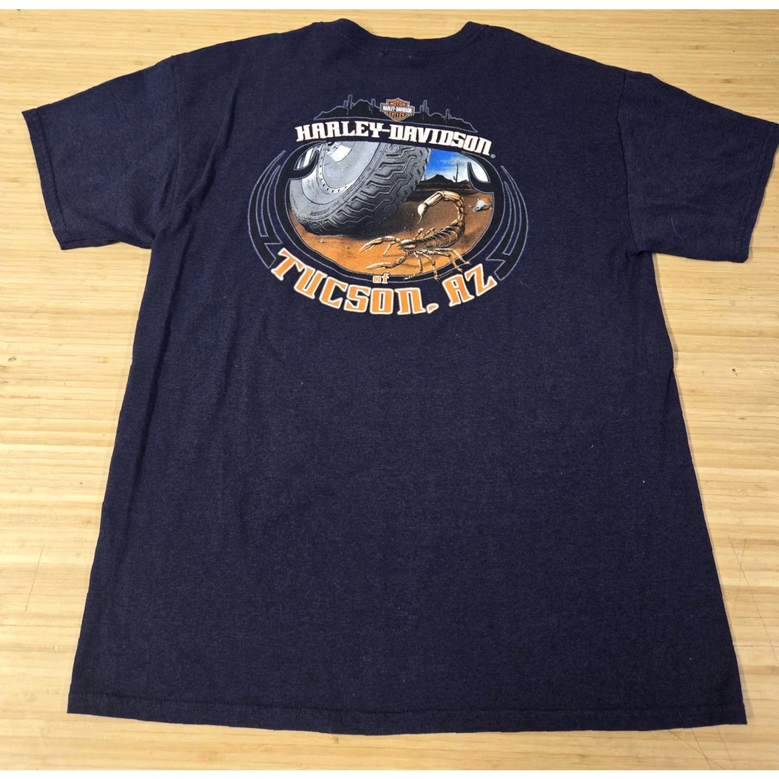 Harley Davidson Harley-Davidson Shirt Mens Large Blue Tucson AZ Eagle Motorcycle Biker Graphic Tee Size US L / EU 52-54 / 3 - 5 Thumbnail