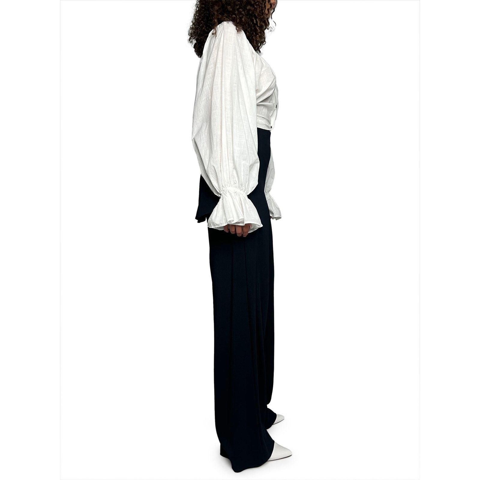 Scanlan Theodore Black Pants with Elastic Waist and Skirt Detail Size 30" / US 8 / IT 44 - 2 Thumbnail