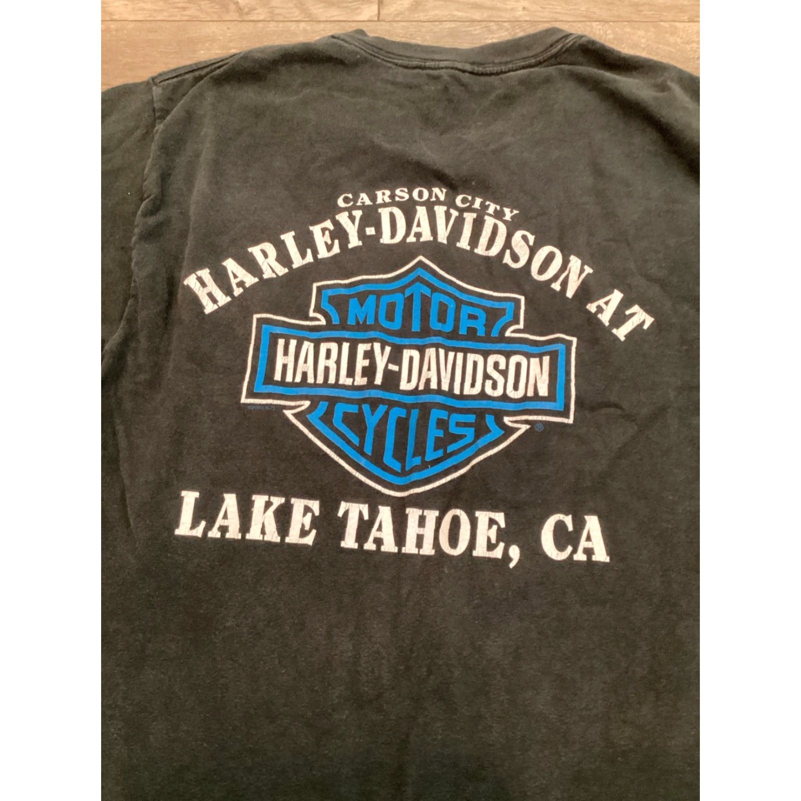 Harley Davidson Harley-Davidson T-Shirt Lake Tahoe Biker Blue Crew Neck Short Sleeve Men’s Large Size US L / EU 52-54 / 3 - 7 Thumbnail