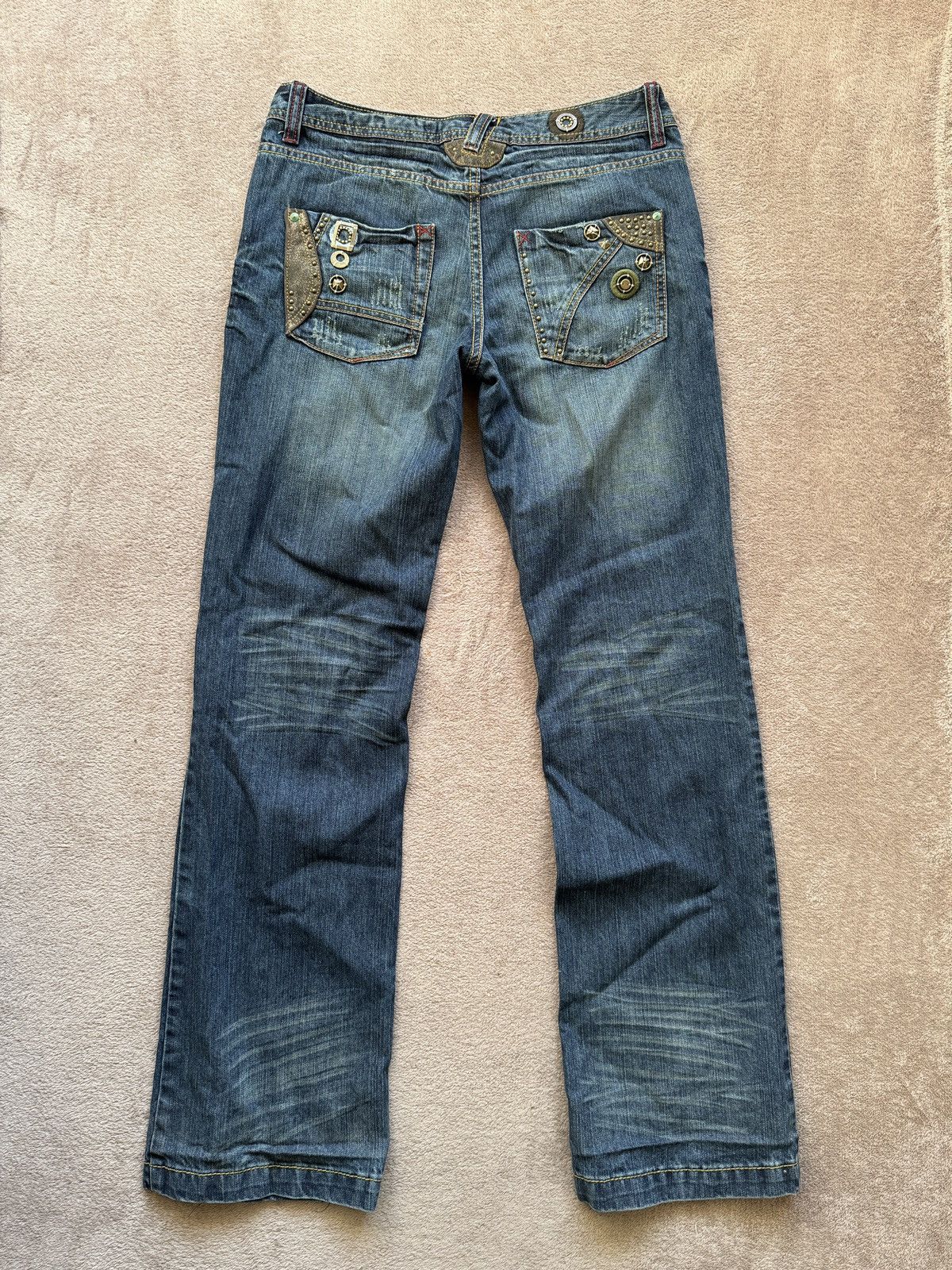 Japanese Brand Y2K vintage Crazy Jeans Washed miss me LGB ifsixwasnine vibe Size 32" / US 10 / IT 46 - 5 Thumbnail